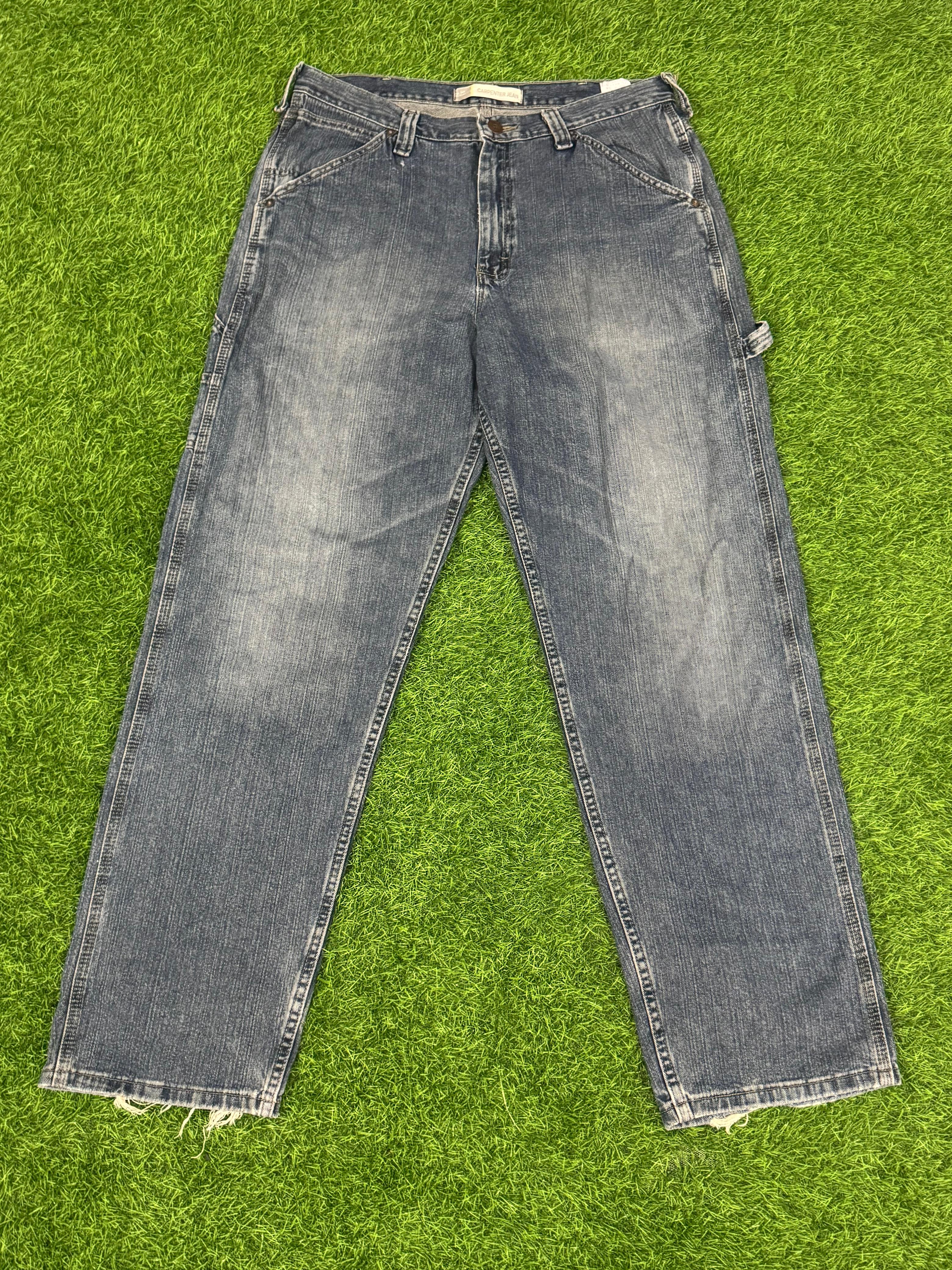 Lee Dungarees Carpenter Jeans – Vintage Blue Workwear – Waist 34