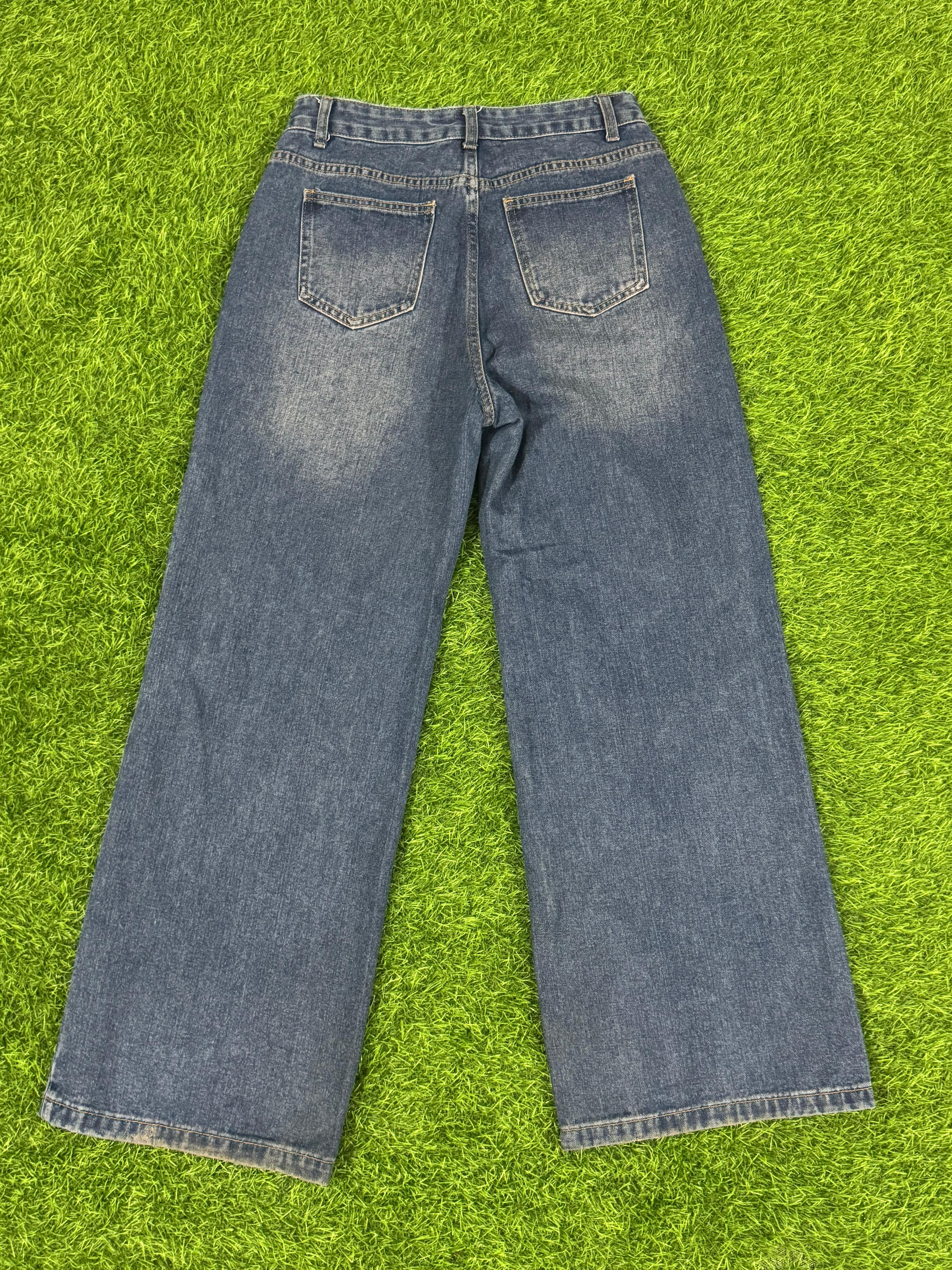 Vintage Wide-Leg Denim Jeans – Size 30