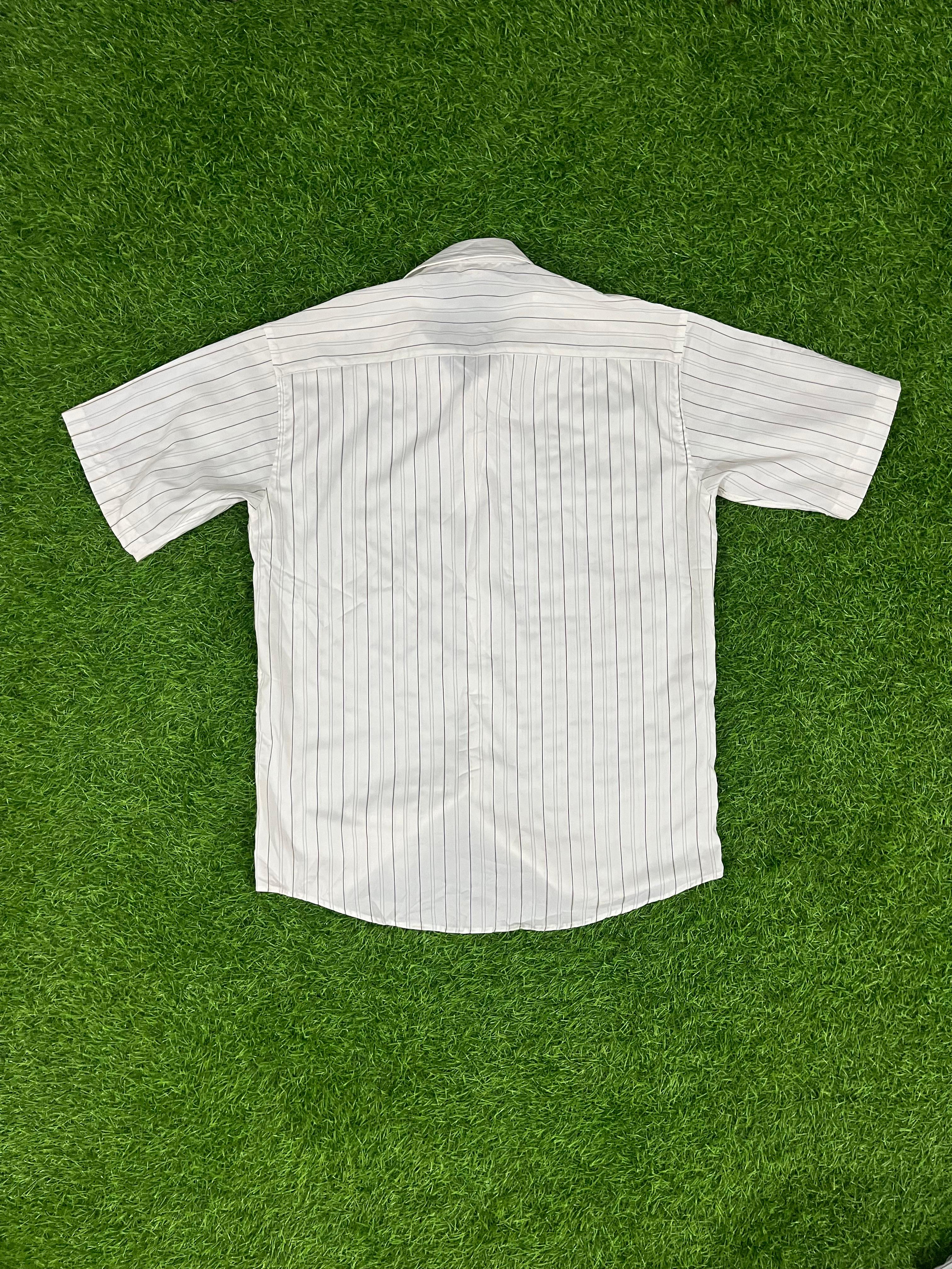 Cello White Striped Formal Shirt – Men’s Medium