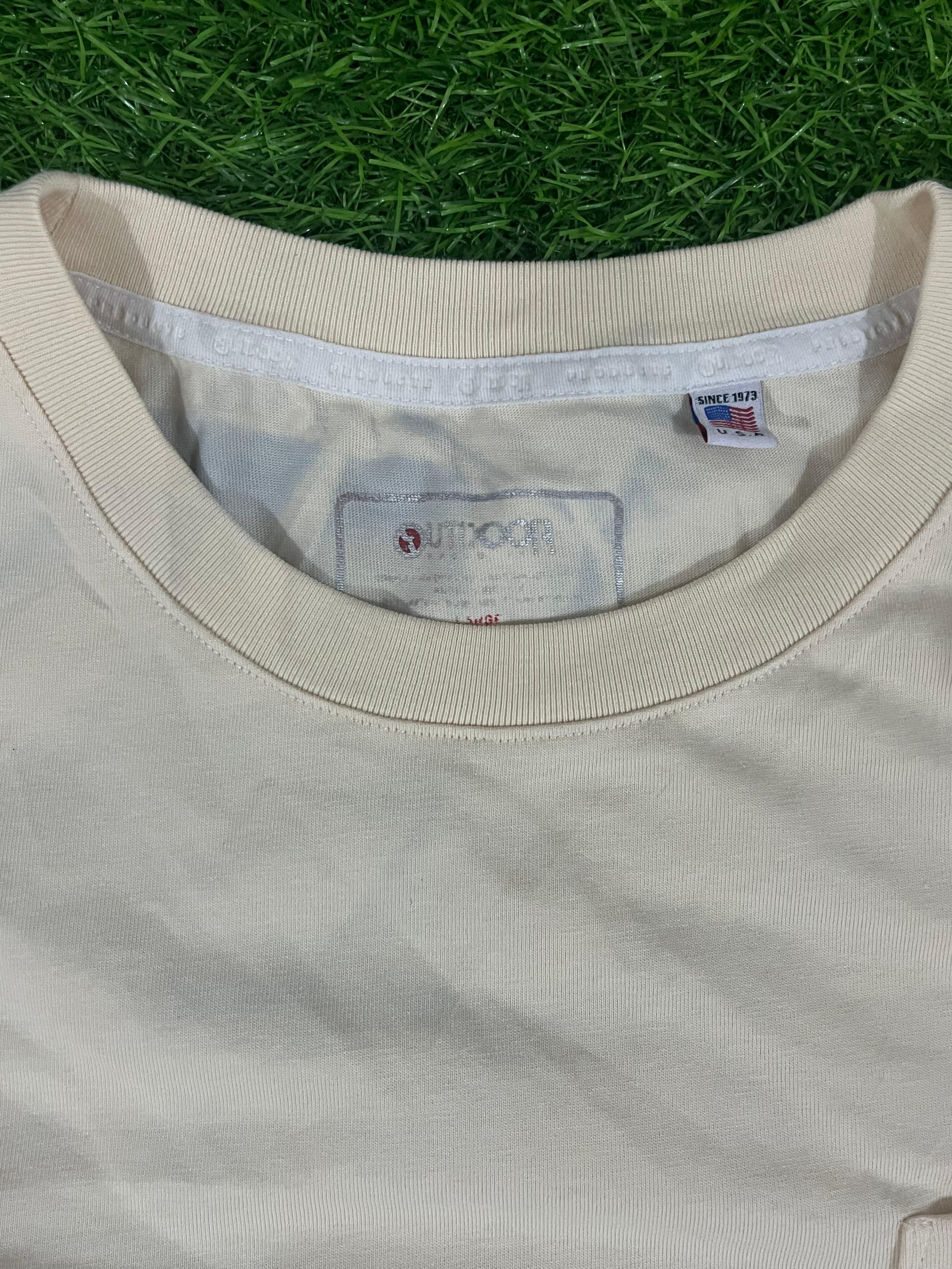 Outdoor Products Pocket Logo Tee – Beige (1973 Heritage Edition | XL Fit)