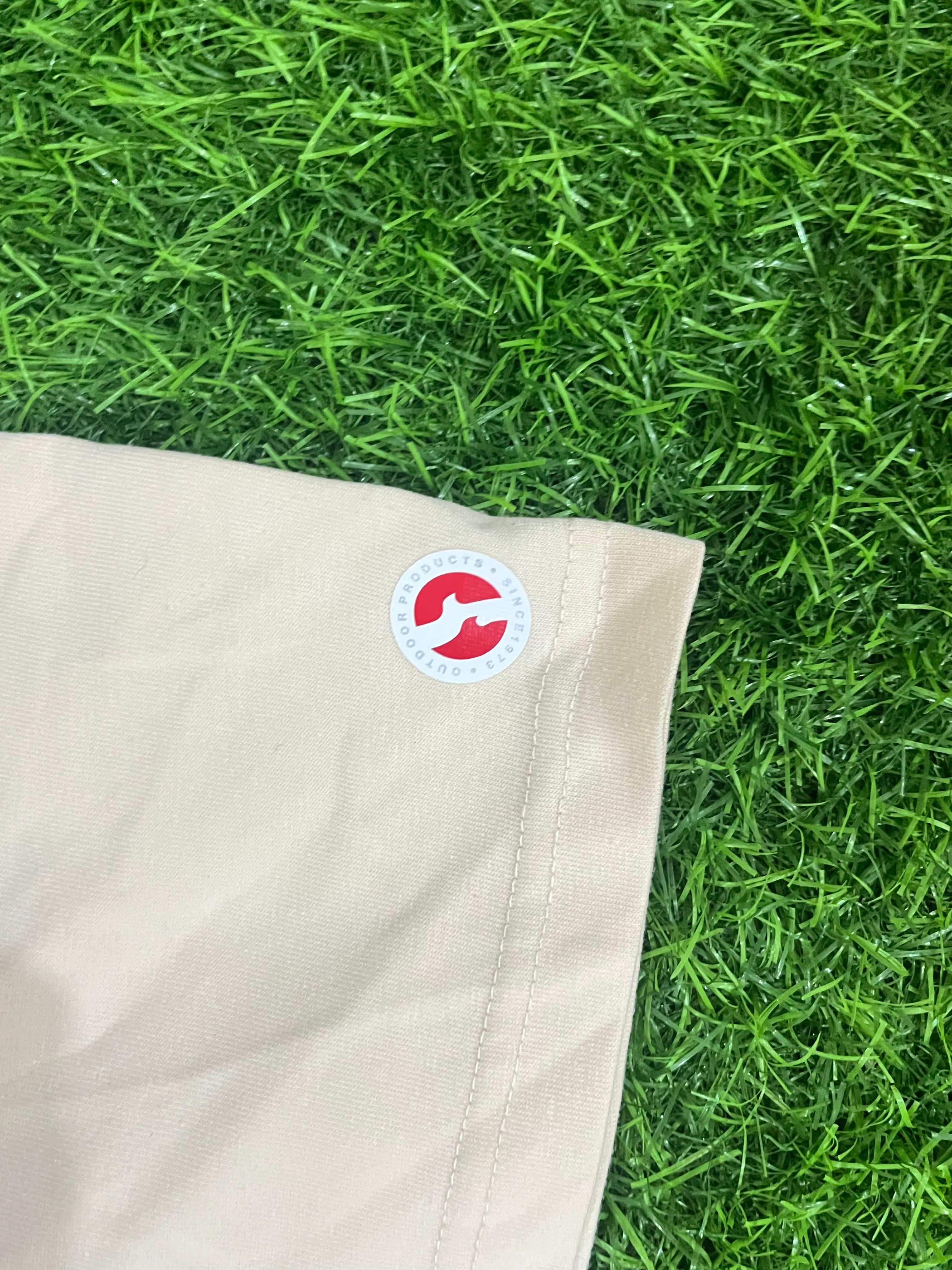 Outdoor Products Pocket Logo Tee – Beige (1973 Heritage Edition | XL Fit)