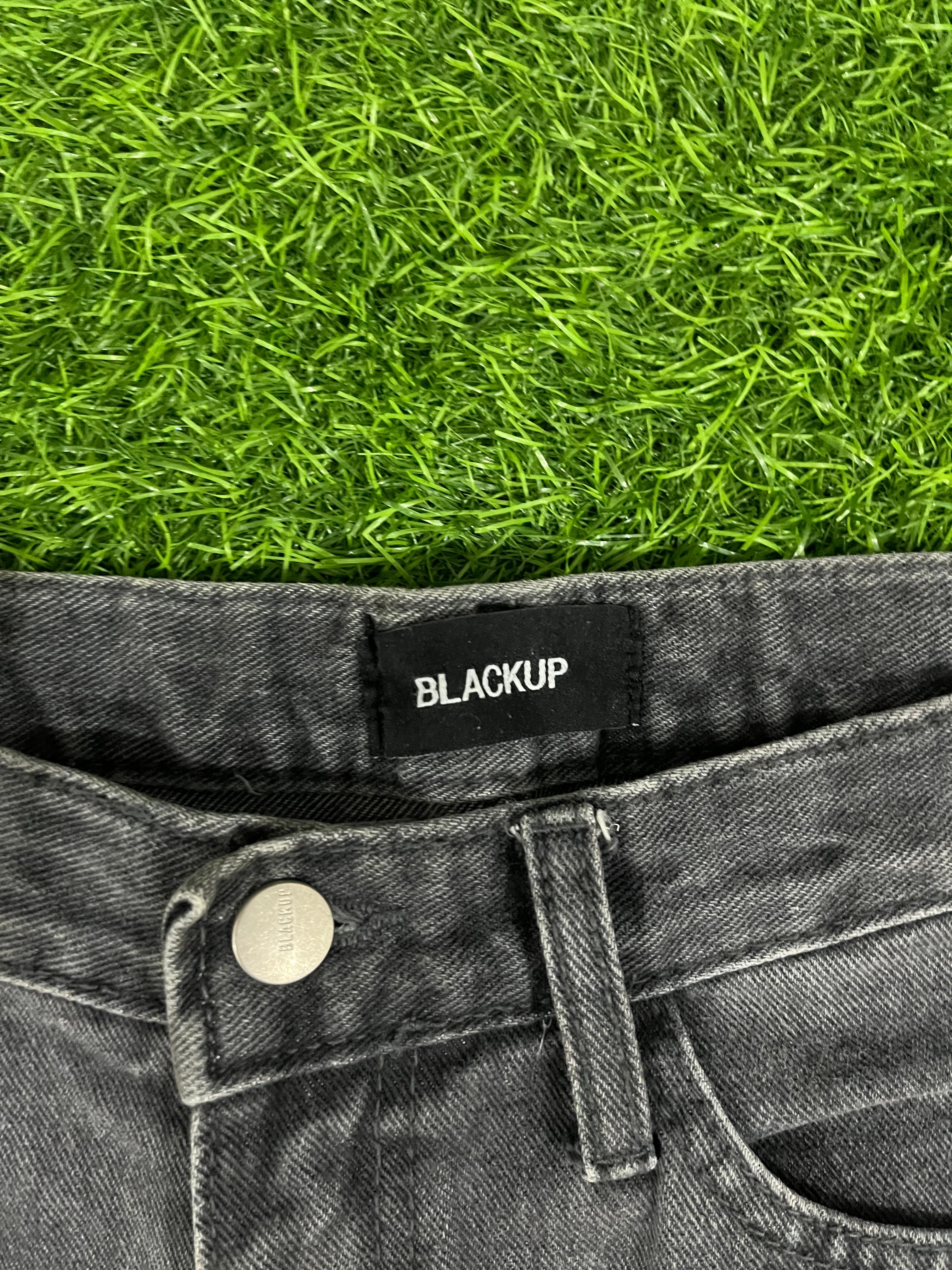 Blackup Grey High-Rise Straight Fit Jeans – Size L
