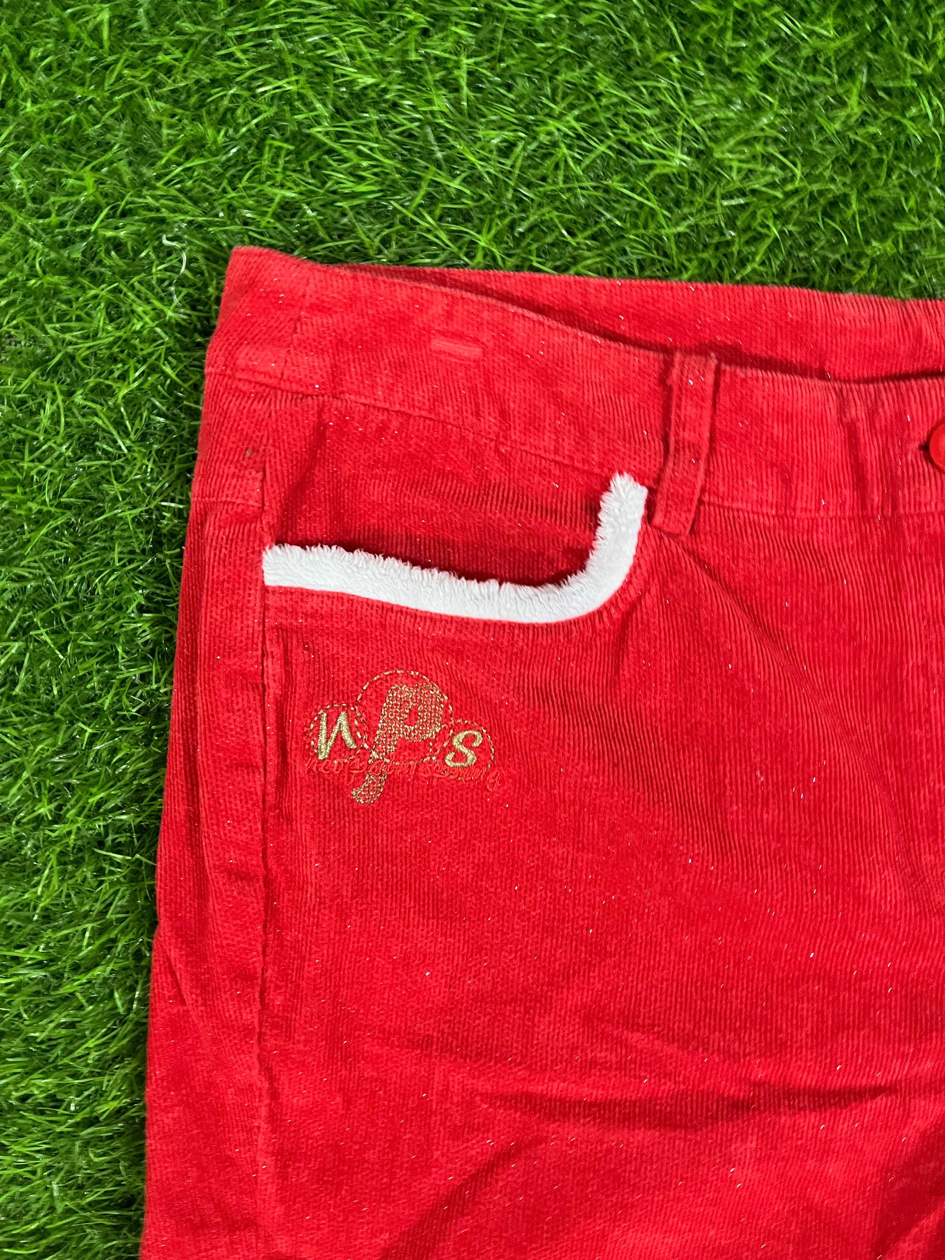 Neo Palm Spring Red Corduroy Pants – Size 16.5W x 39L