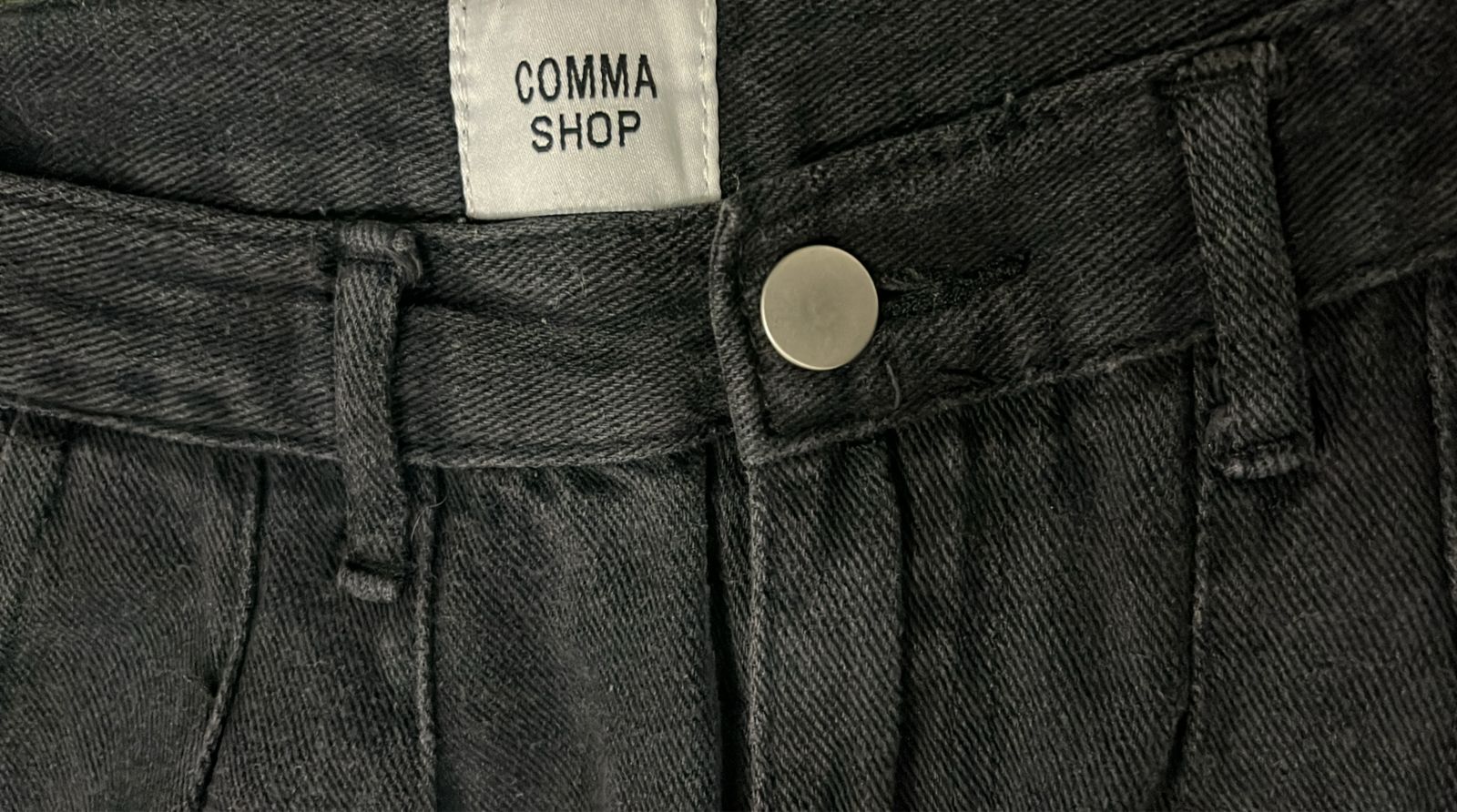 Vintage Black Pleated Wide-Leg Jeans – COMMA SHOP