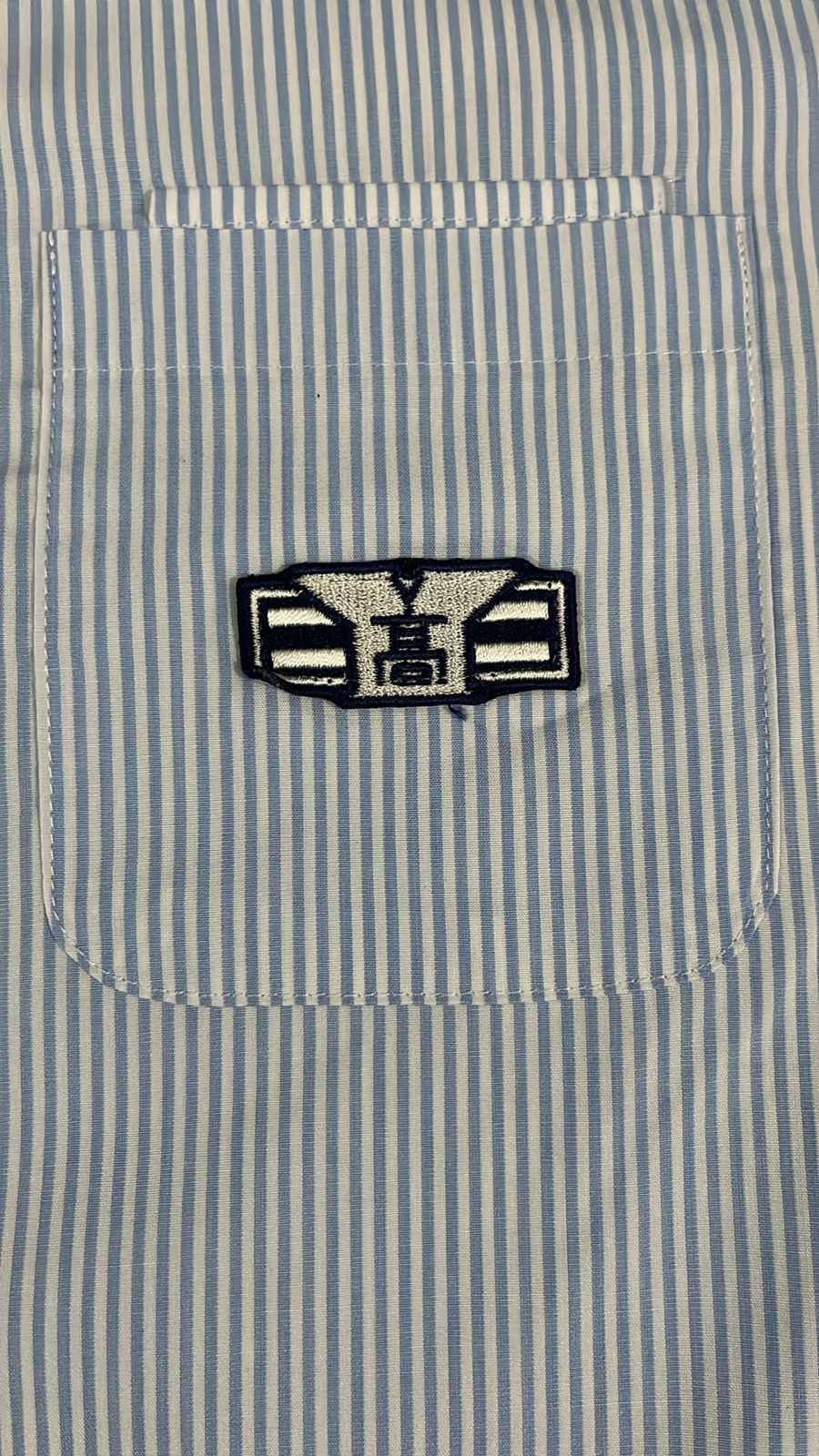 Ivy Club Blue Pinstripe Short-Sleeve Shirt