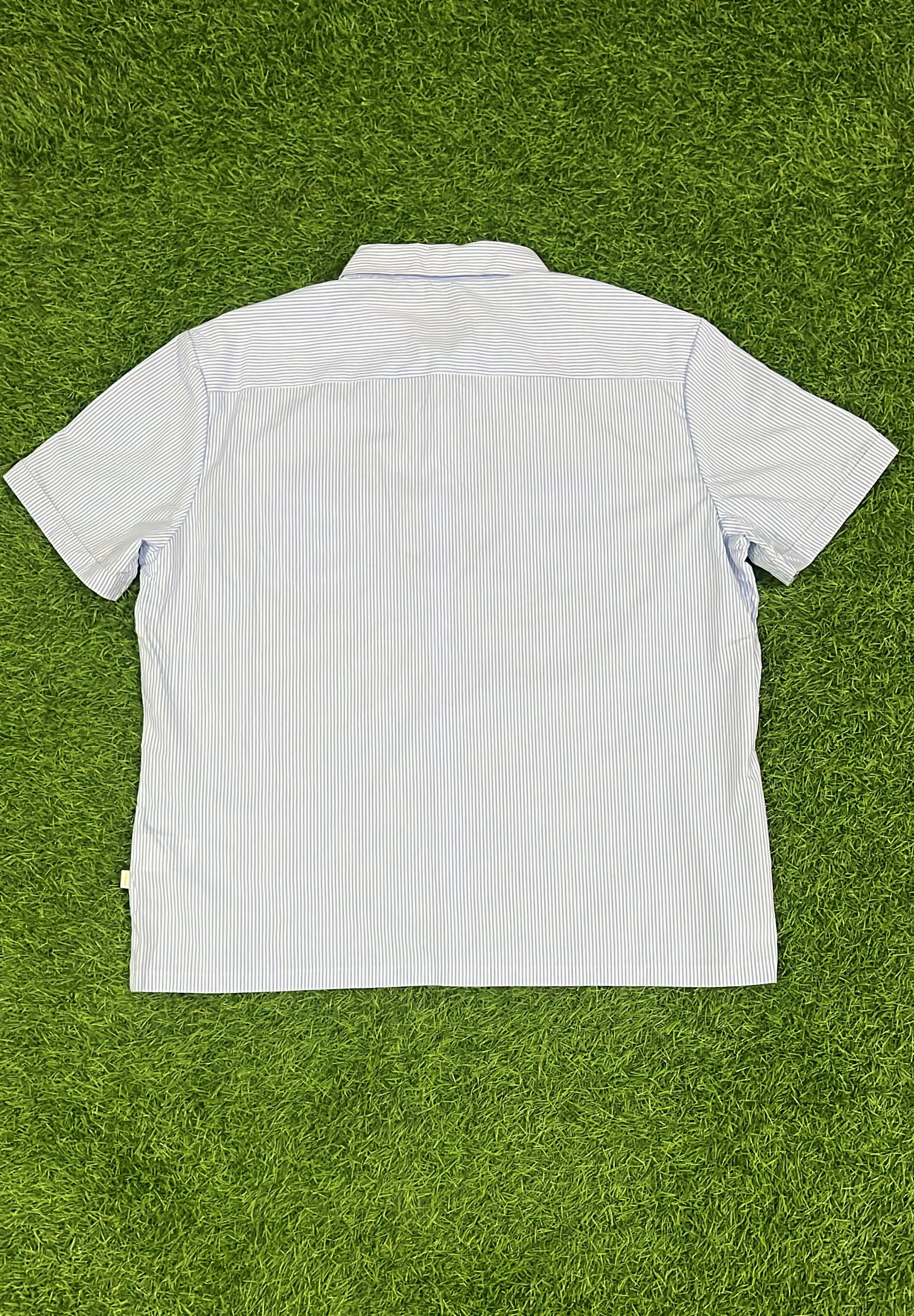 Ivy Club Blue Pinstripe Short-Sleeve Shirt
