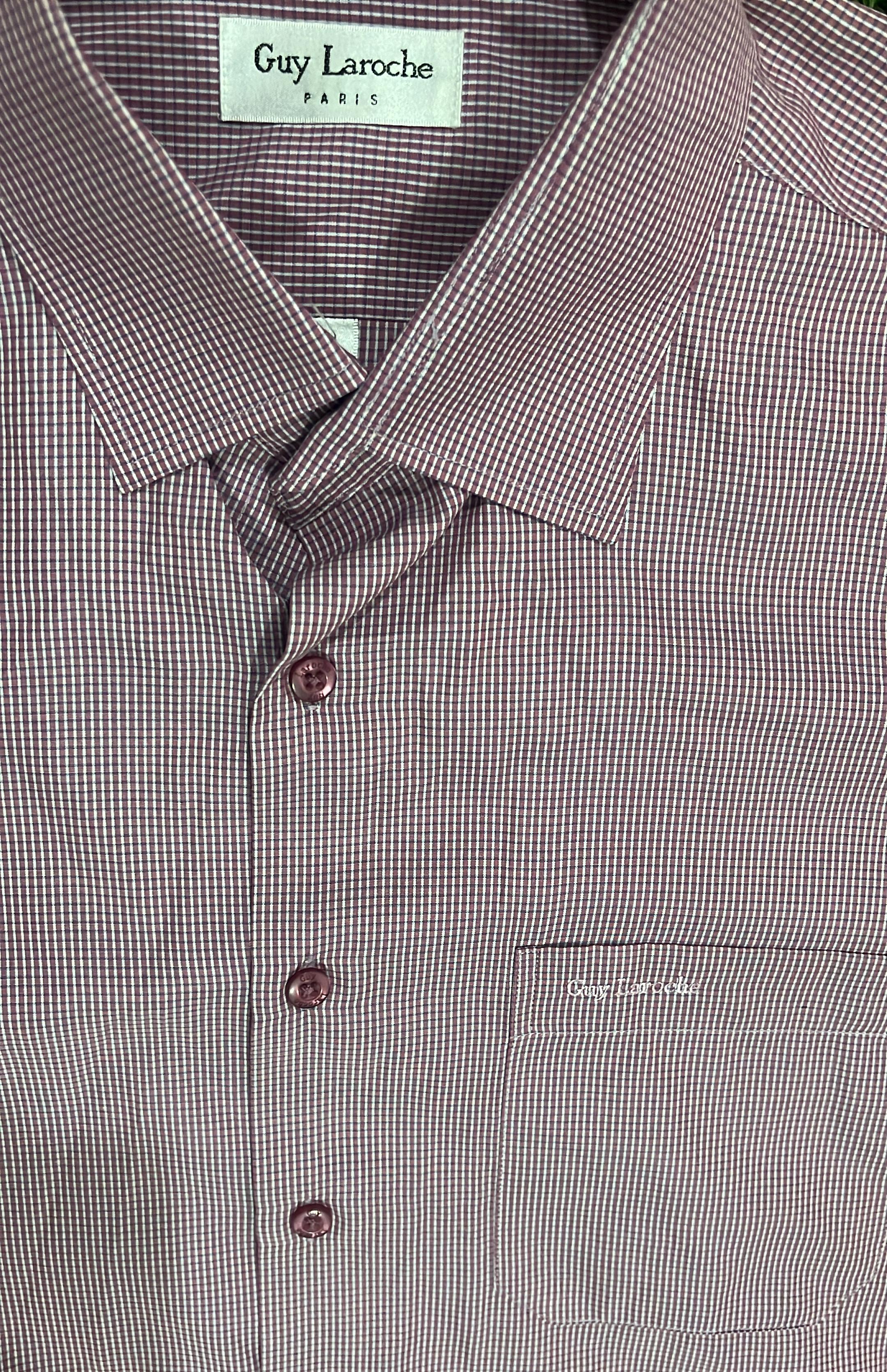 Vintage Guy Laroche Checked Shirt – Maroon