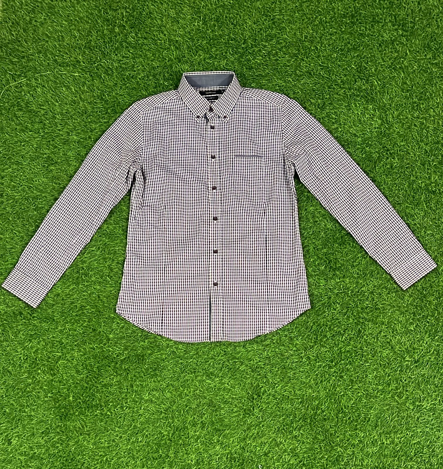 The Class Slim Fit Checked Long Sleeve Shirt – Classic Black & Red