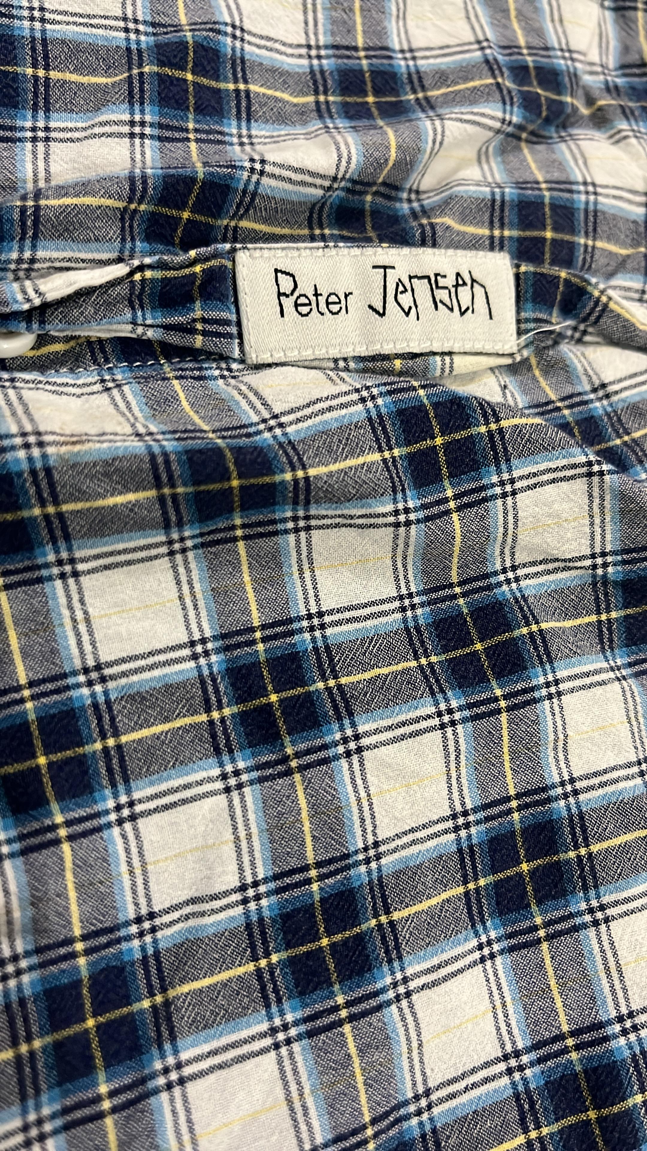 Peter Jensen Blue Check Casual Shirt – Rabbit Logo Embroidery