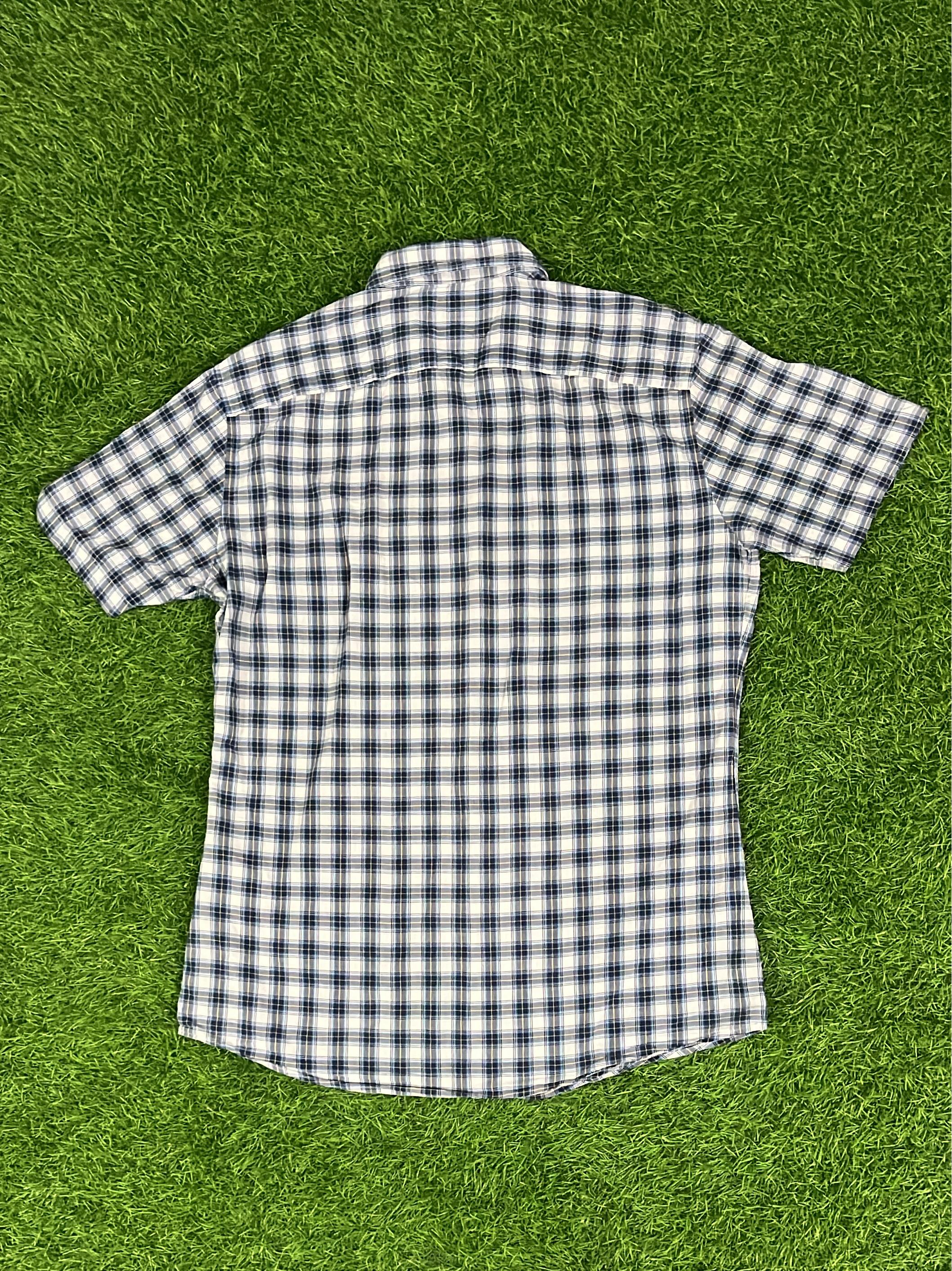 Peter Jensen Blue Check Casual Shirt – Rabbit Logo Embroidery