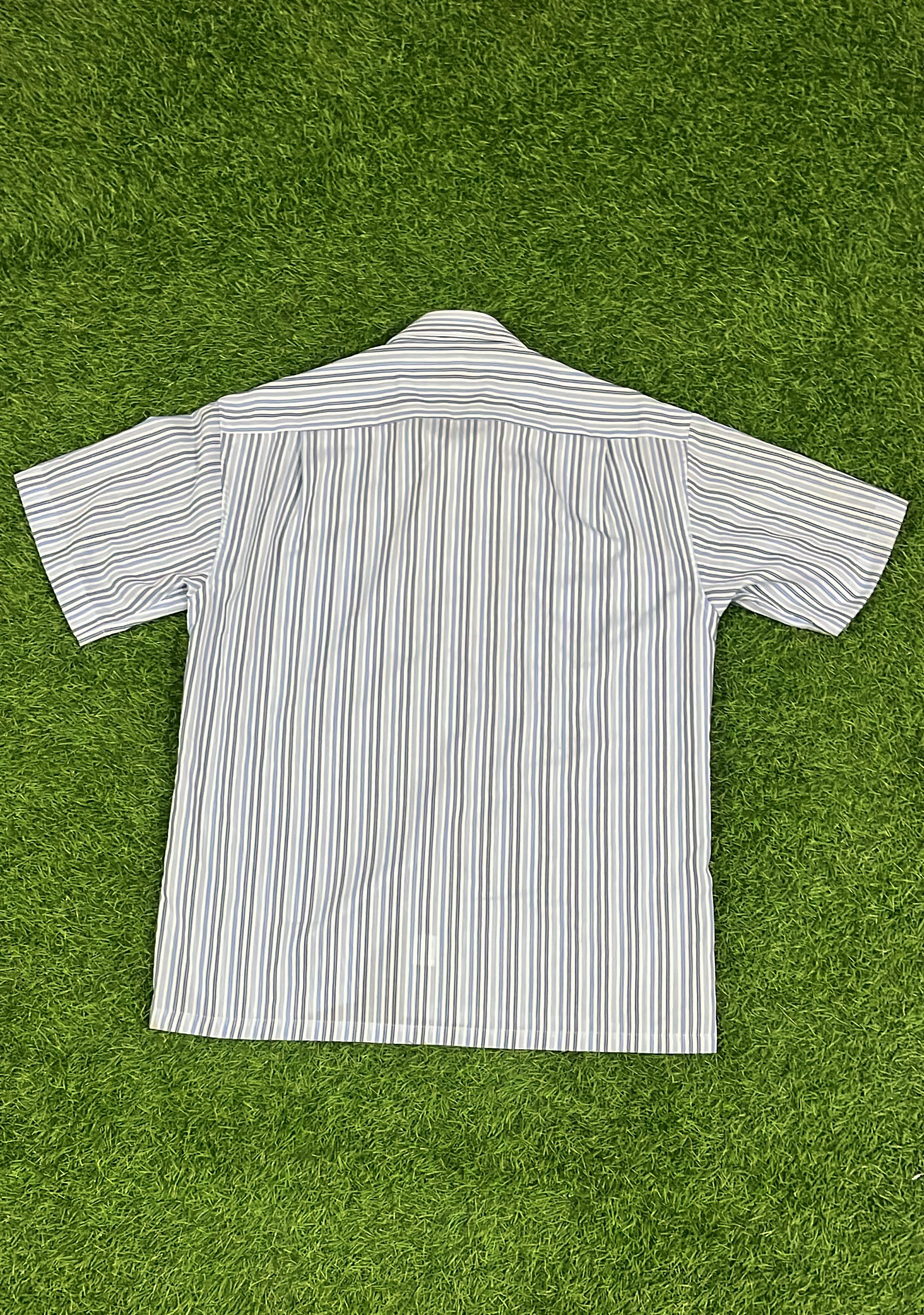 Vintage Regent Striped Shirt – Blue & White | Size 105