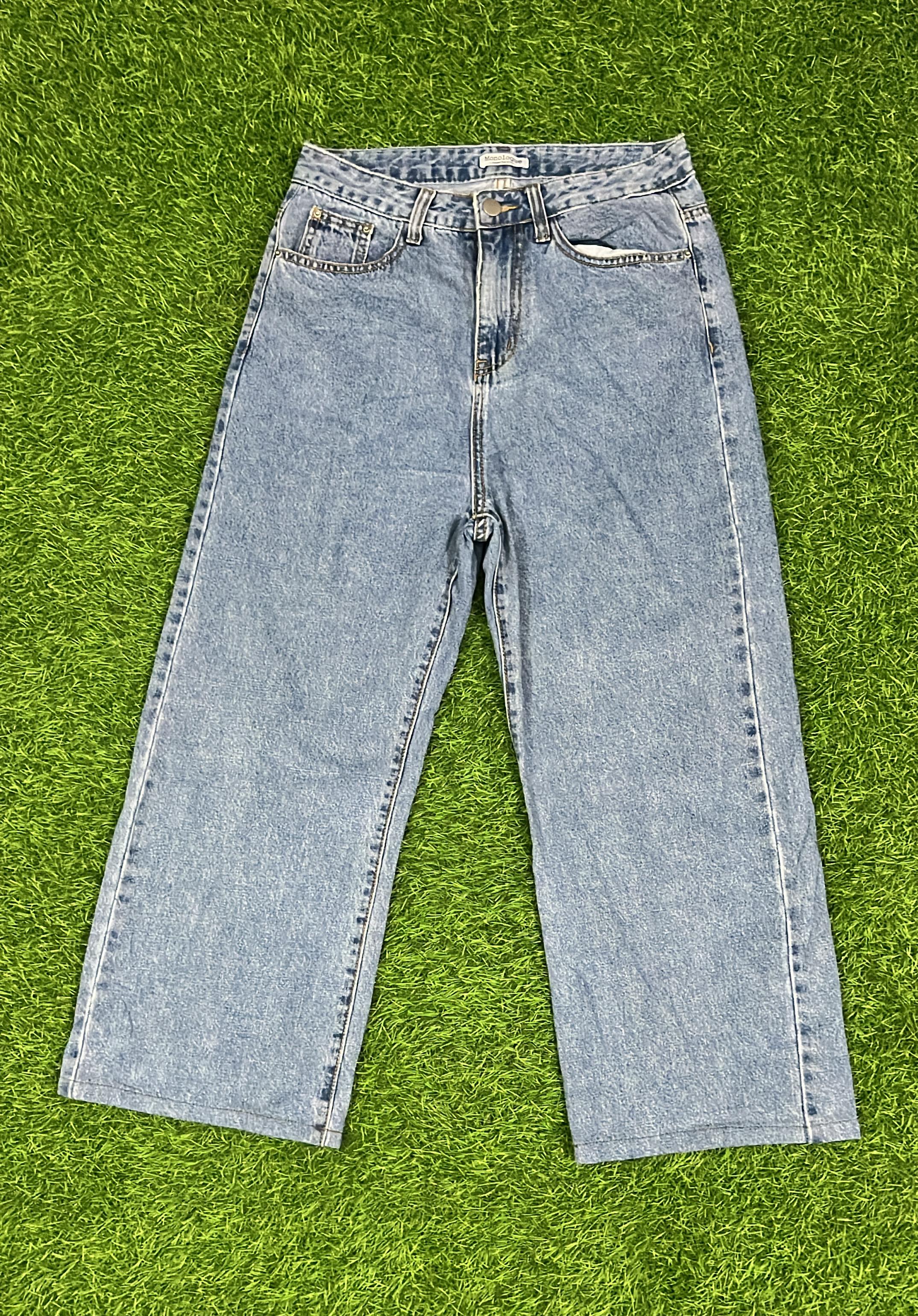 Monologue Vintage Light Blue High-Waist Jeans – Straight Fit