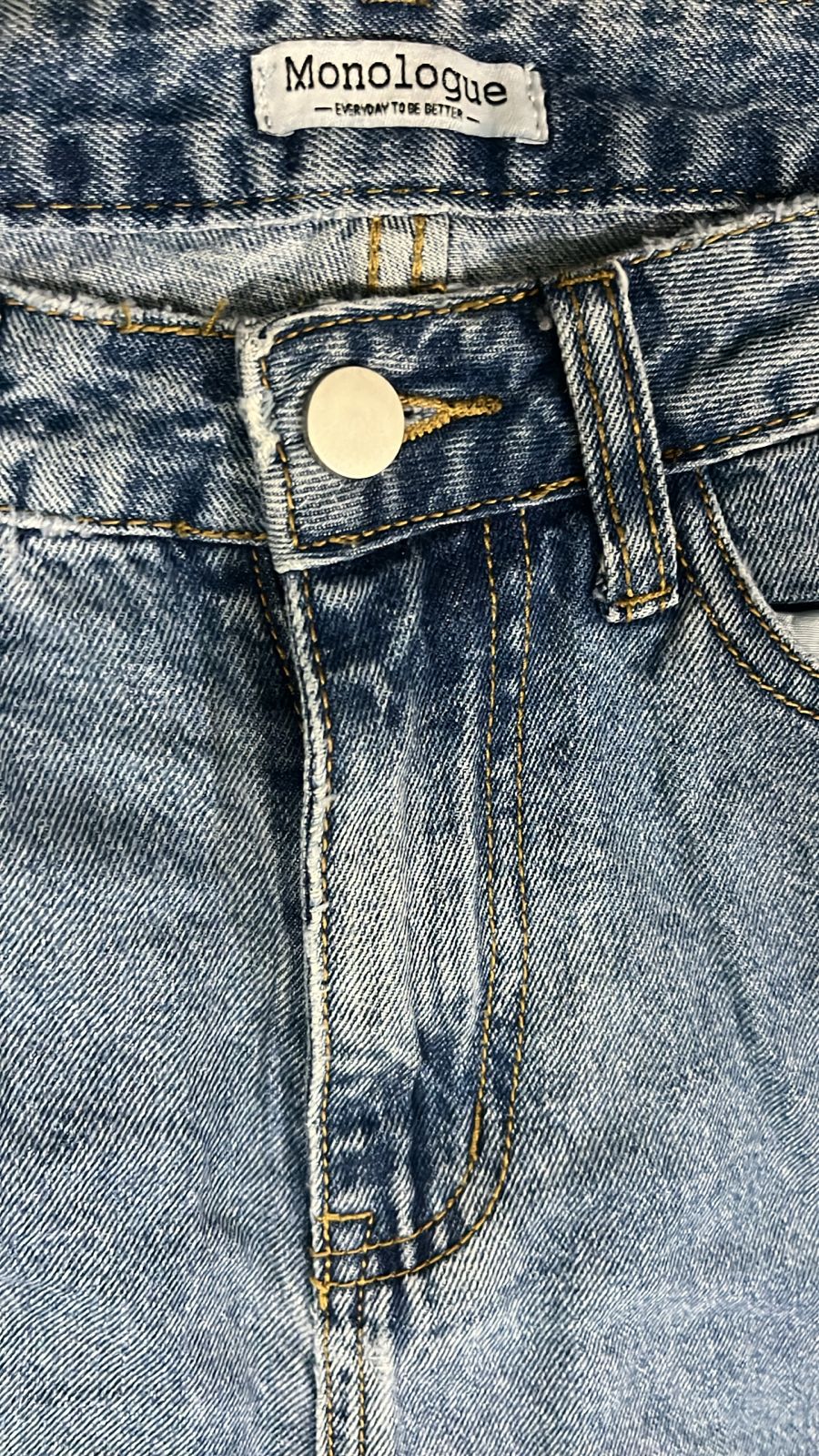Monologue Vintage Light Blue High-Waist Jeans – Straight Fit