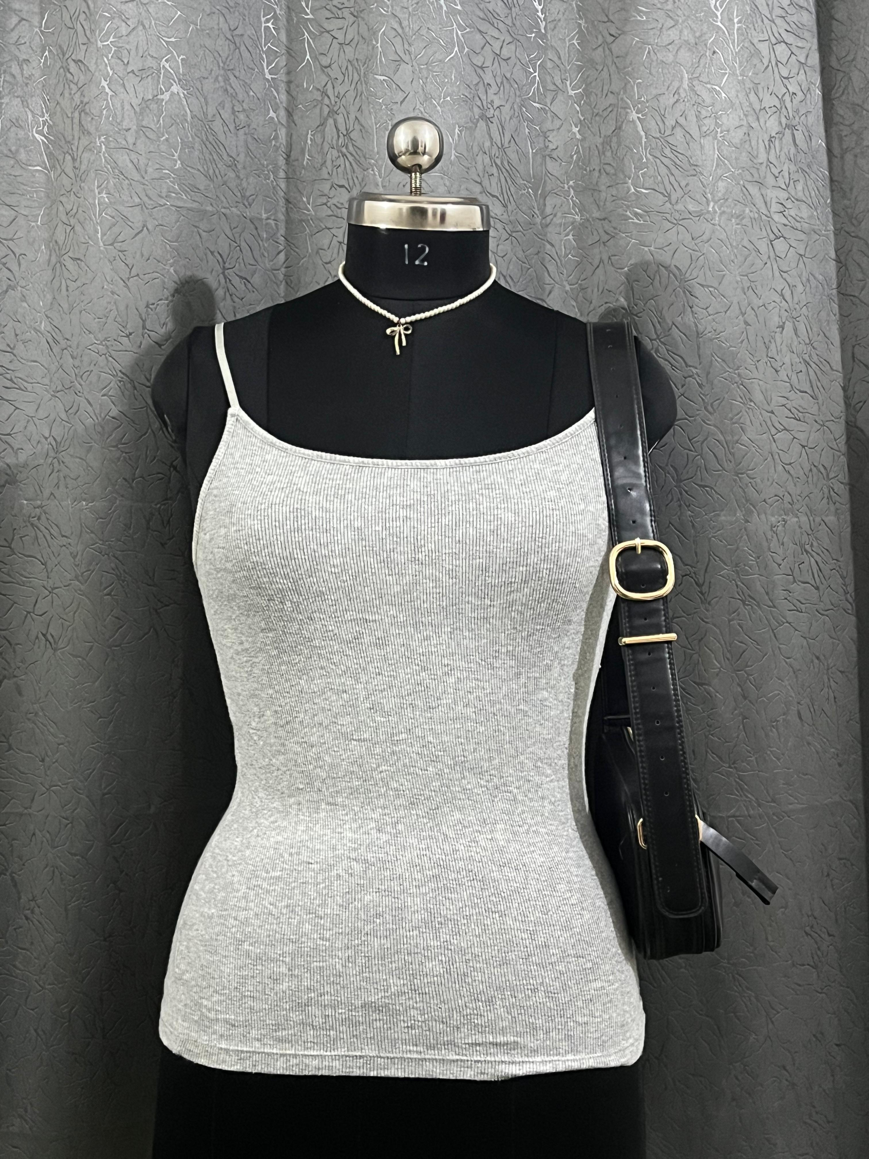 Grey Ribbed Camisole – Size L
