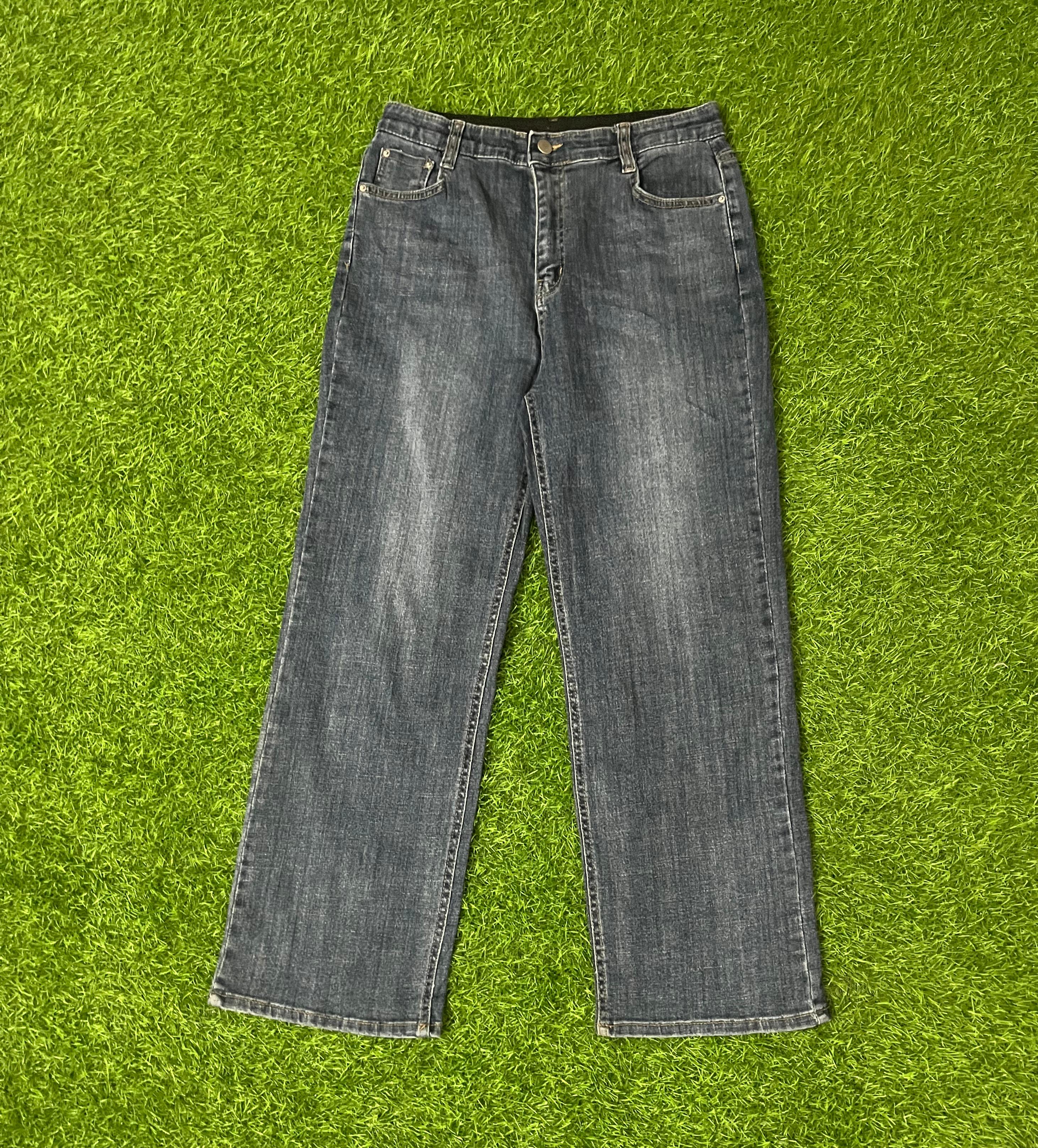 Vintage Grey Washed Straight Fit Jeans – Waist 14" | Length 38"