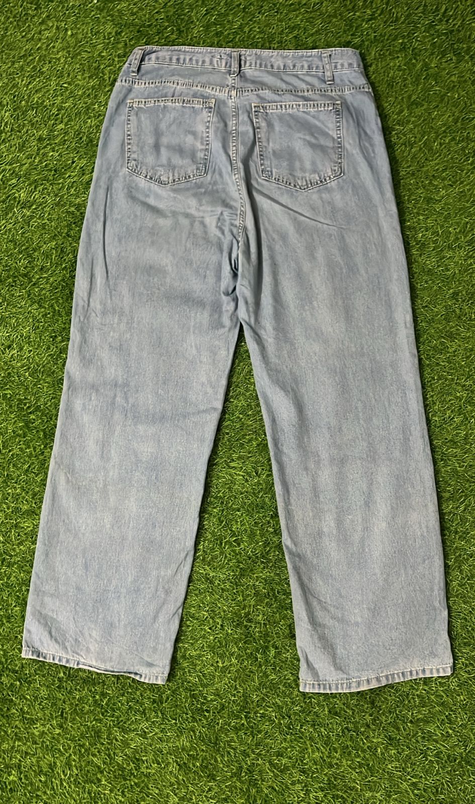 66Girls Light Wash Relaxed Fit Jeans – Vintage Korean Streetwear