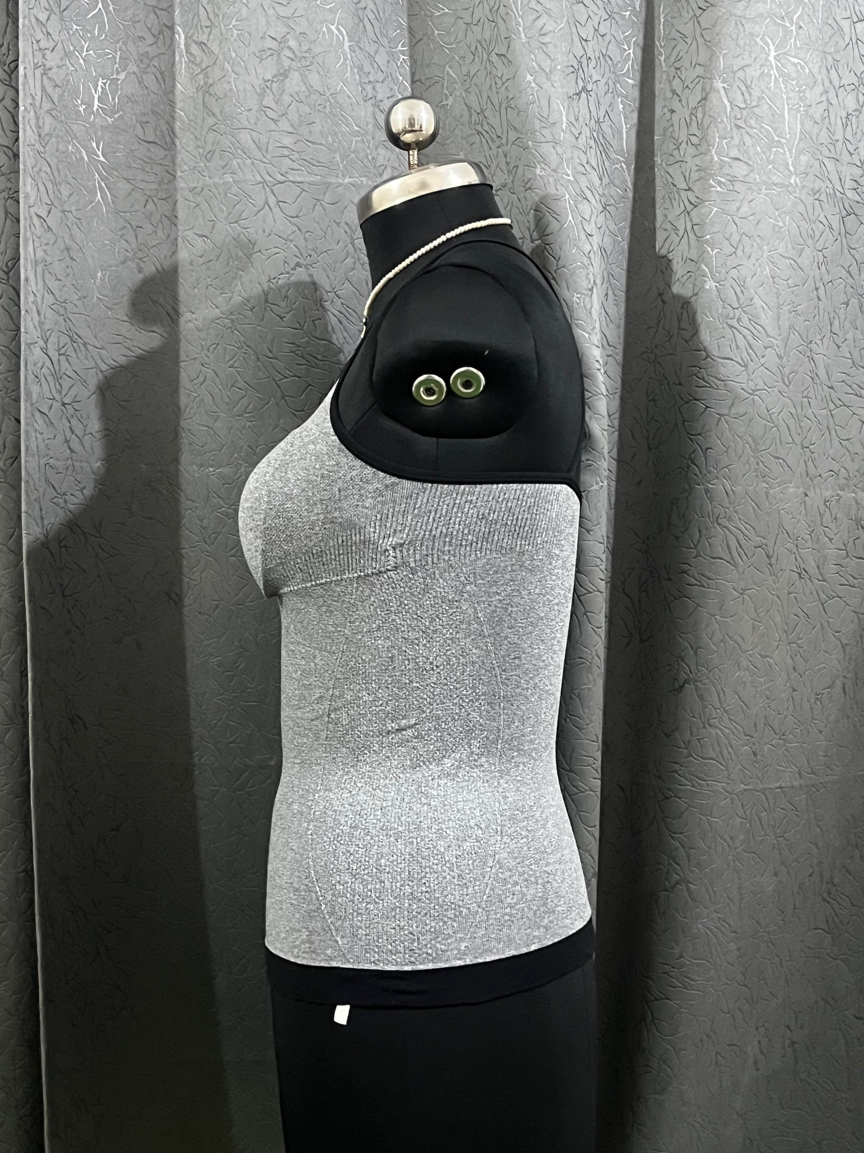 Grey Seamless Ribbed Tank Top – Size L