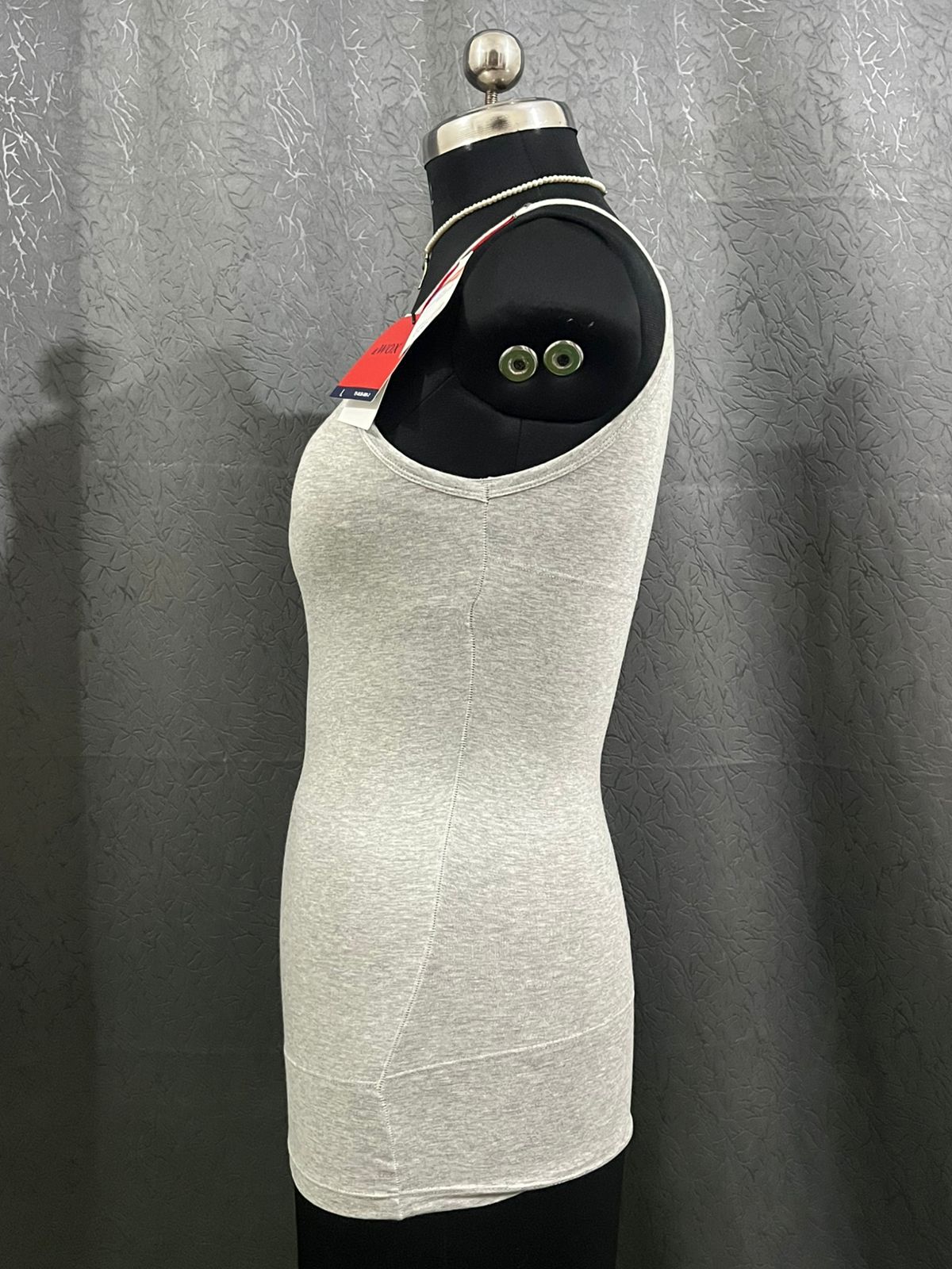 Classic Grey Spaghetti Strap Tank Top – Size M