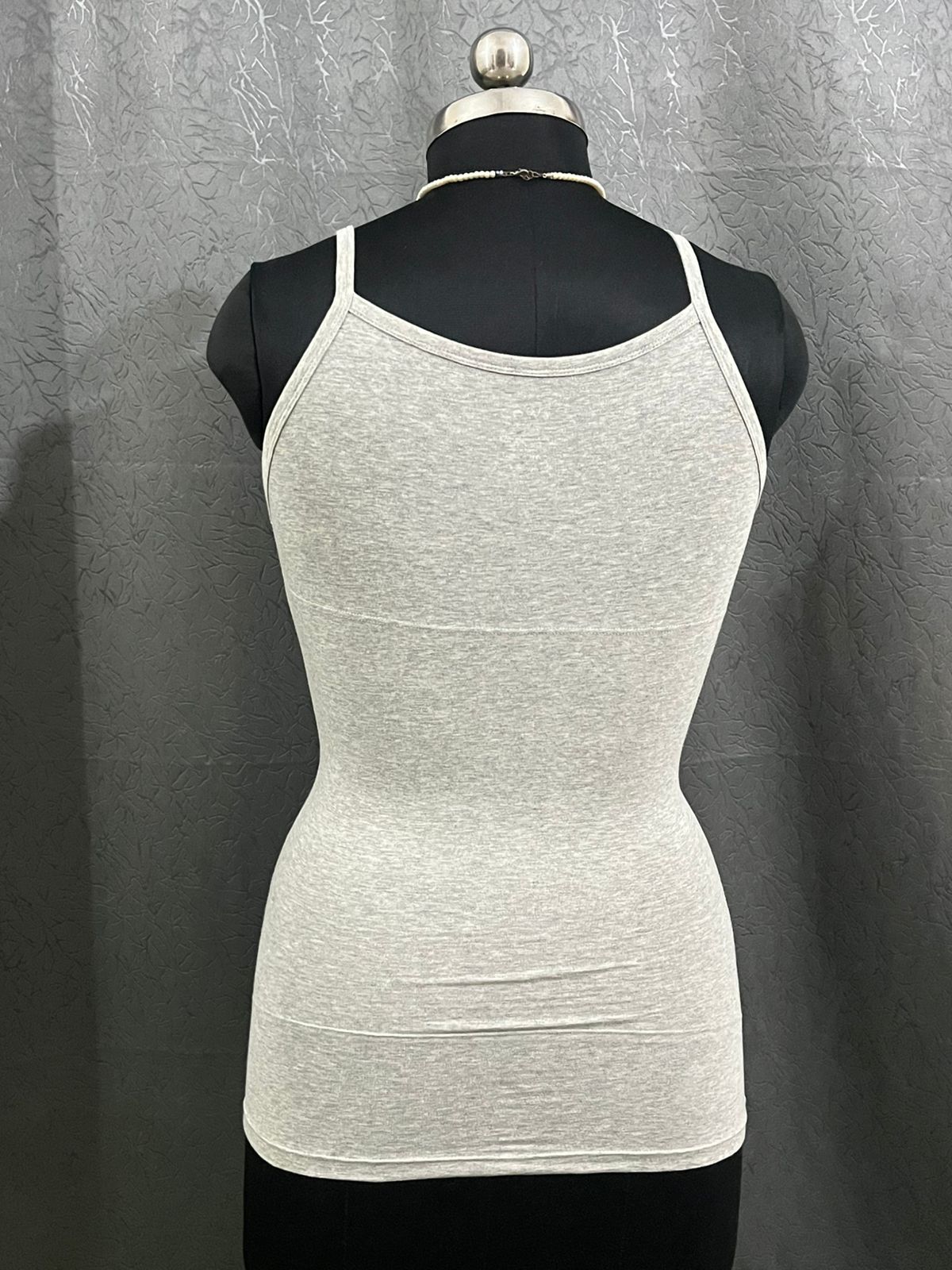 Classic Grey Spaghetti Strap Tank Top – Size M