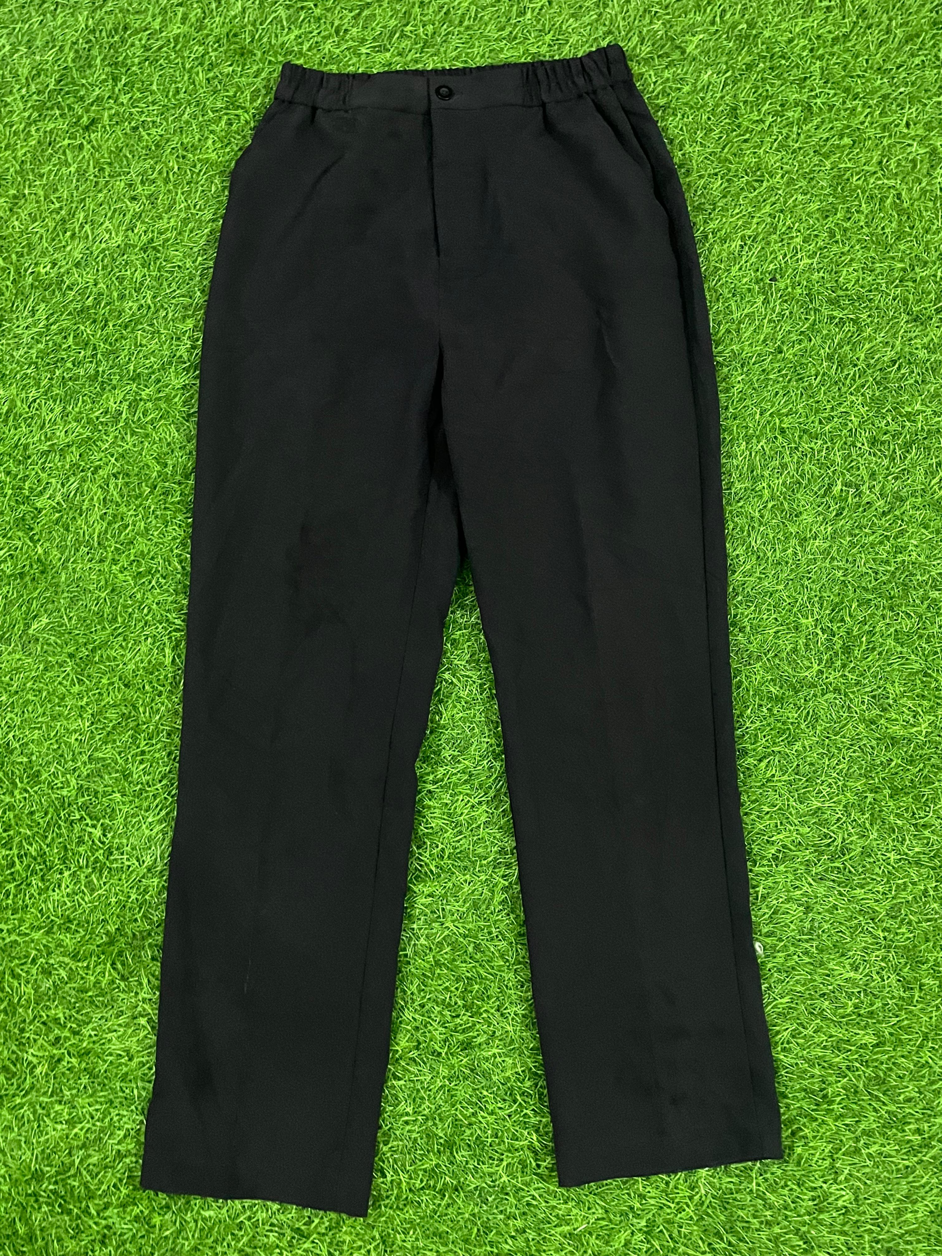 FONRITY & DUOZHI Elastic Waist Black Trousers – Size L