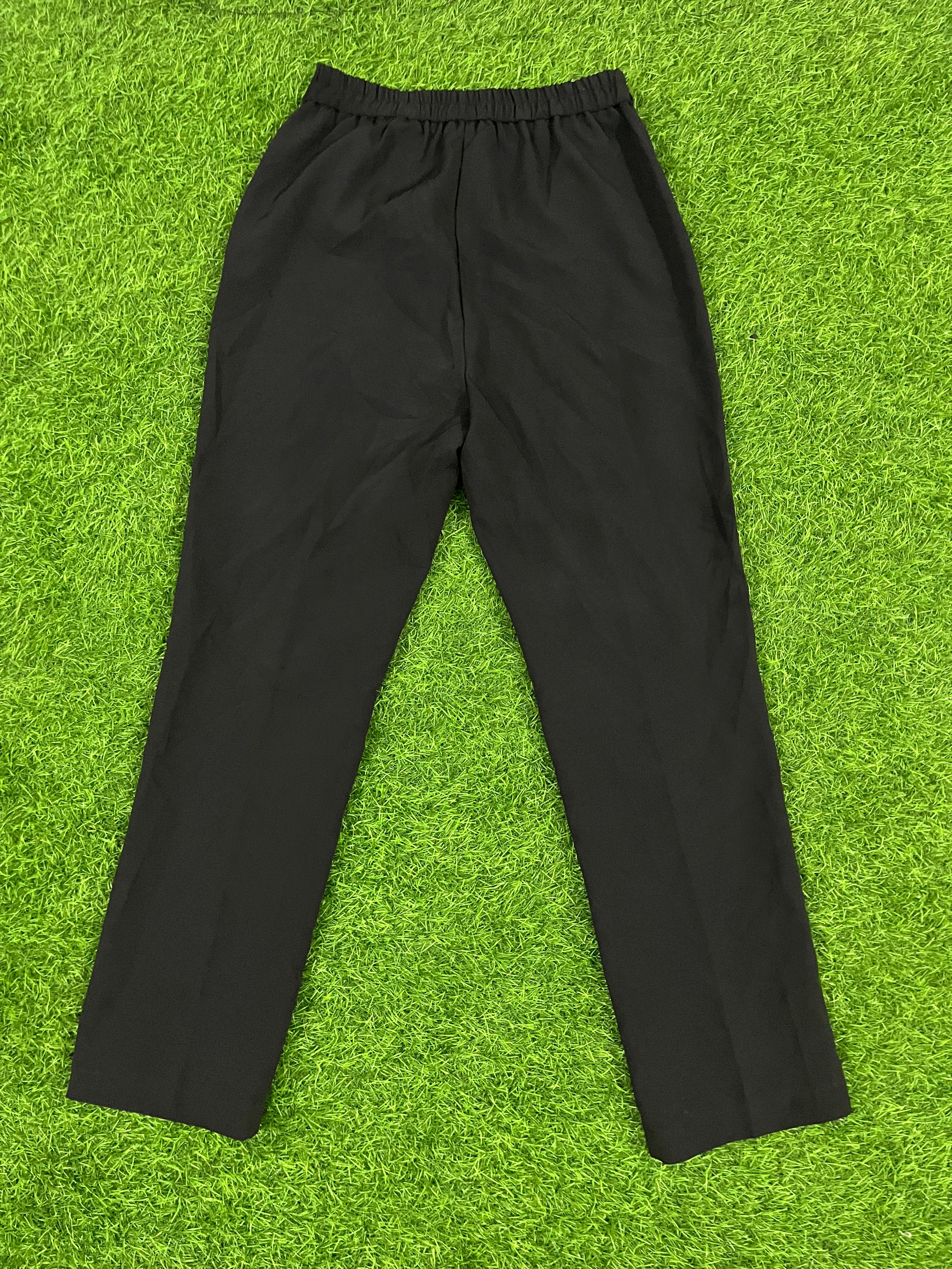 FONRITY & DUOZHI Elastic Waist Black Trousers – Size L