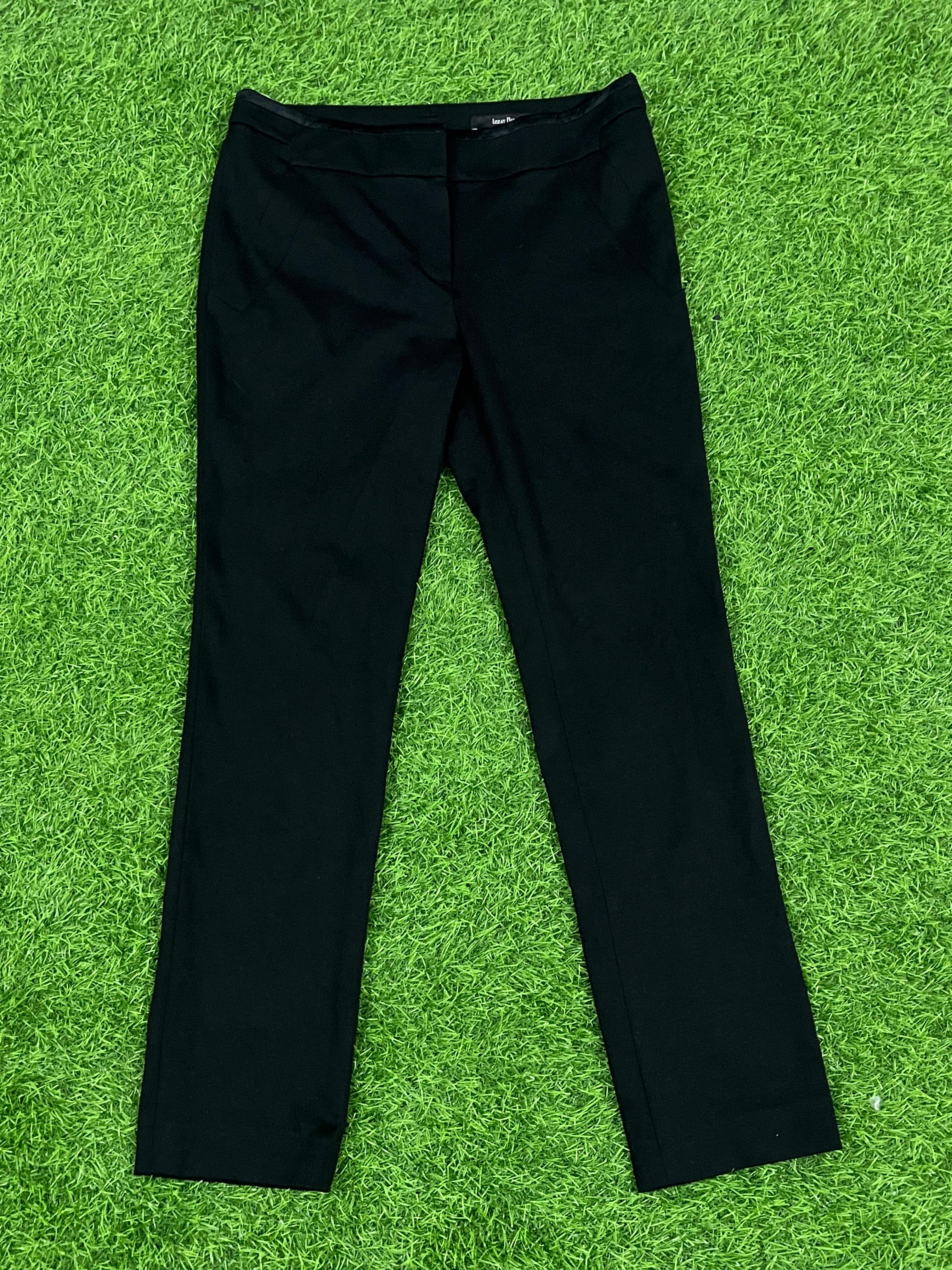 IZZAT BABA Black Slim-Fit Trousers – Size XS