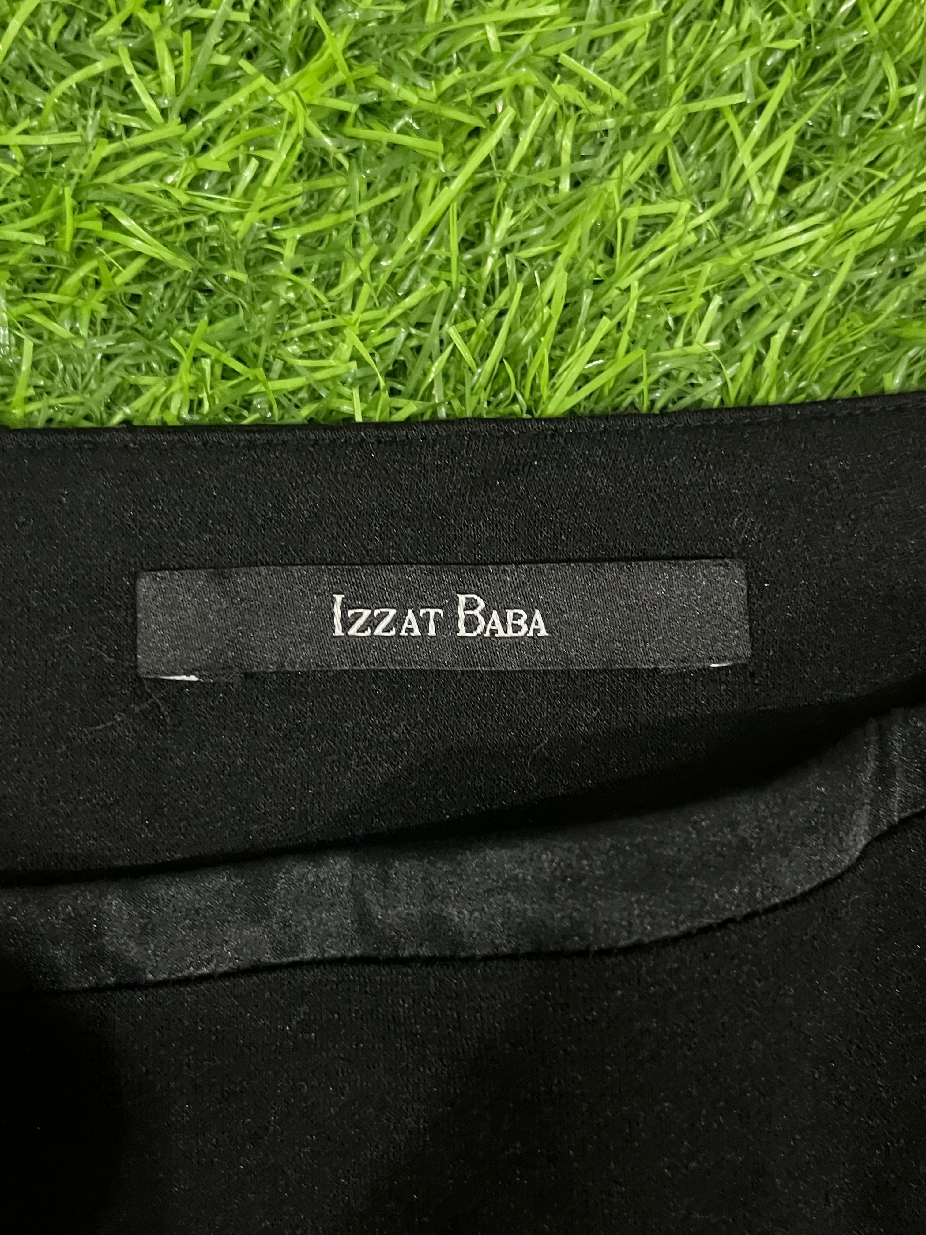 IZZAT BABA Black Slim-Fit Trousers – Size XS