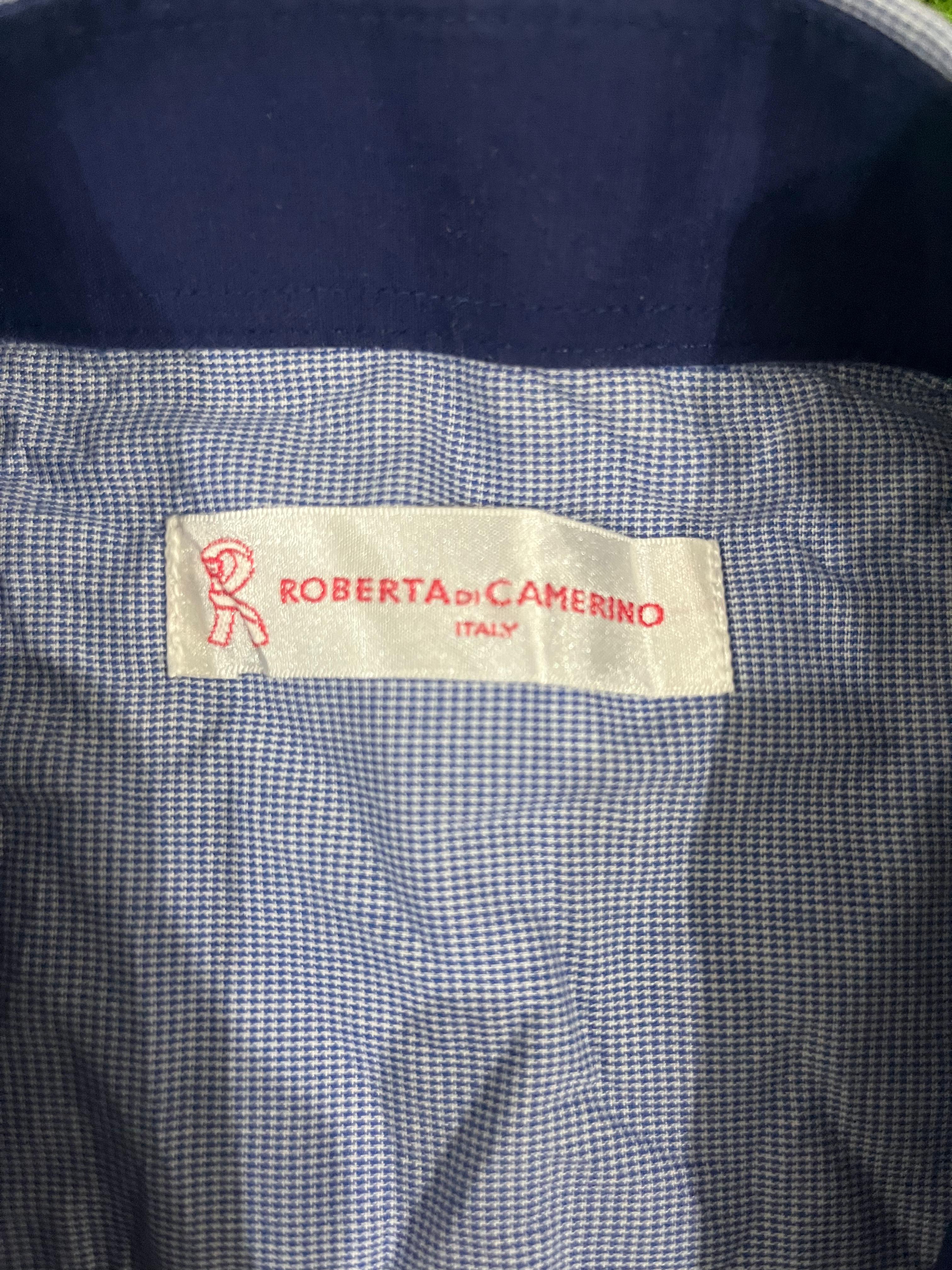 Roberta di Camerino Italy Light Blue Short Sleeve Shirt – Size L