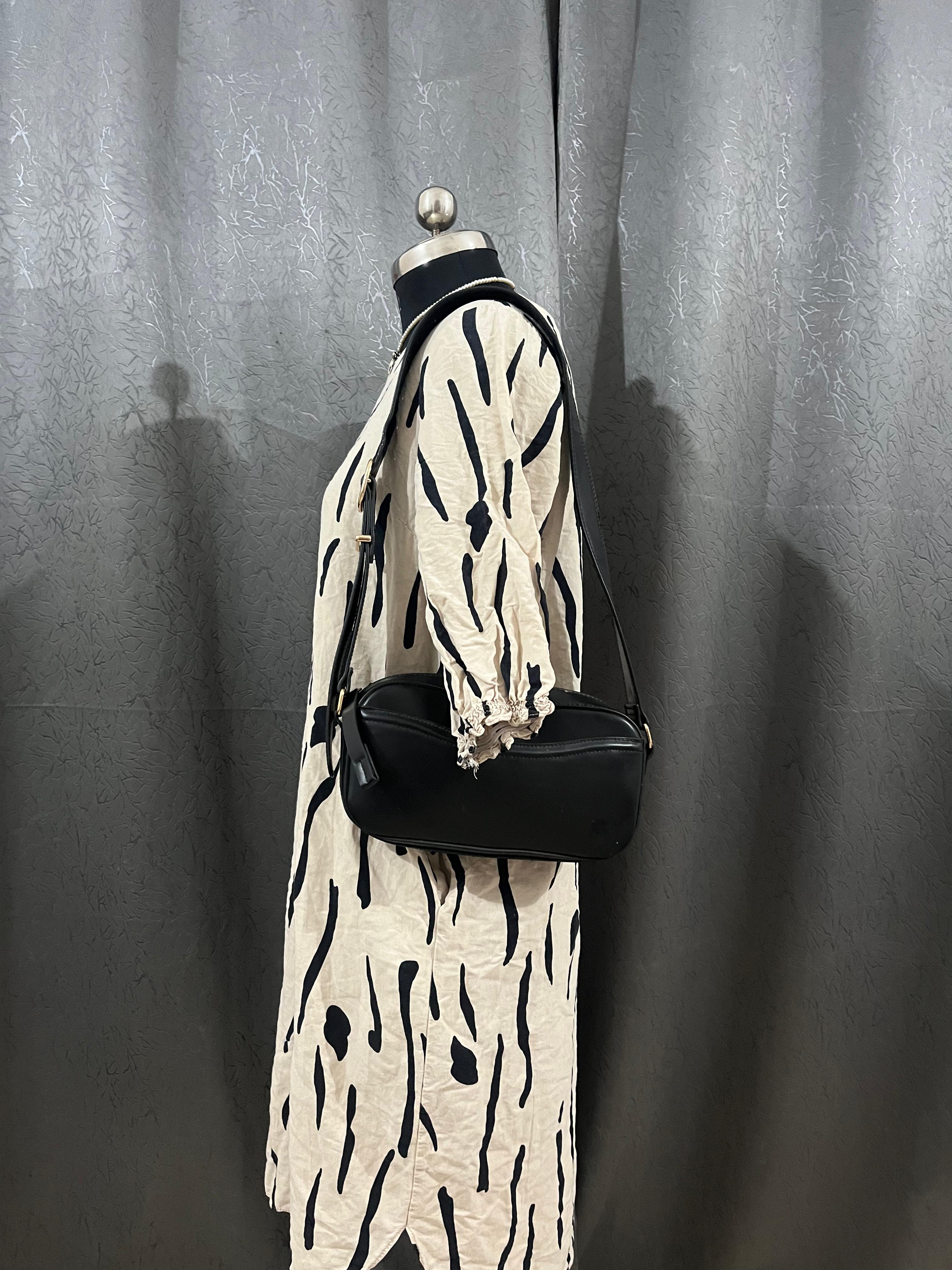 AMI Beige & Black Abstract Print Dress – Size L