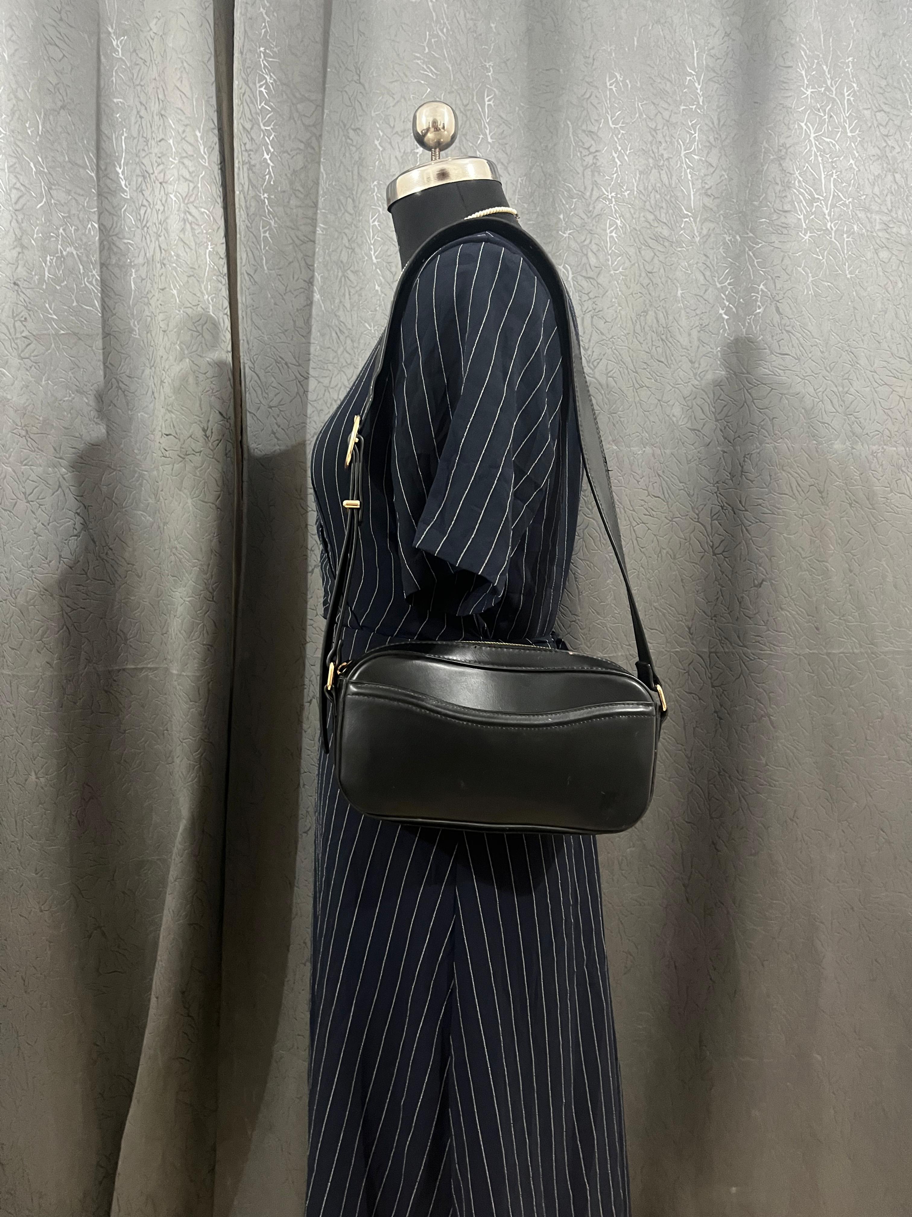 Vintage Navy Pinstripe Wrap Dress – Size L