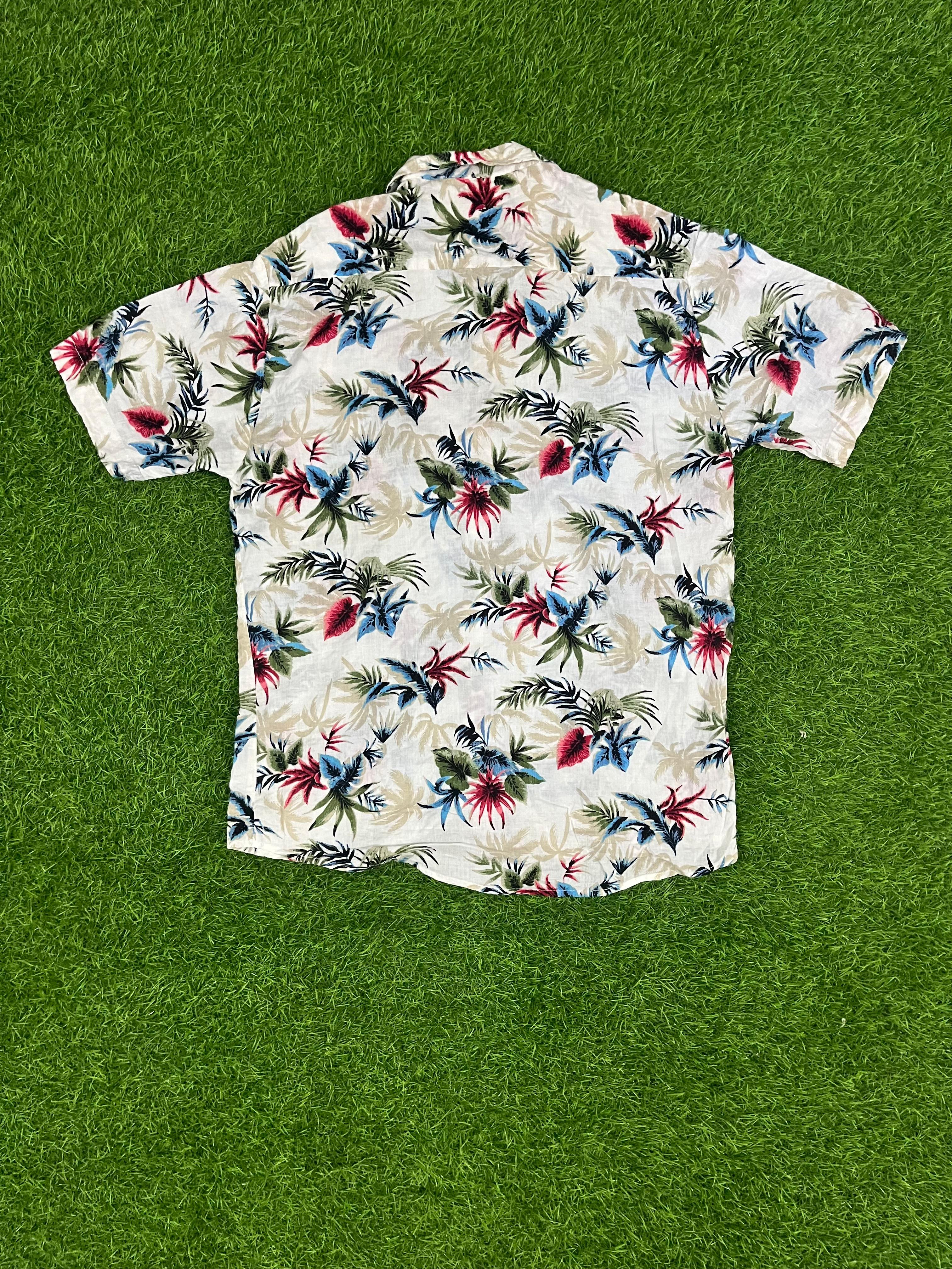 Vintage Floral Short Sleeve Shirt – Size M