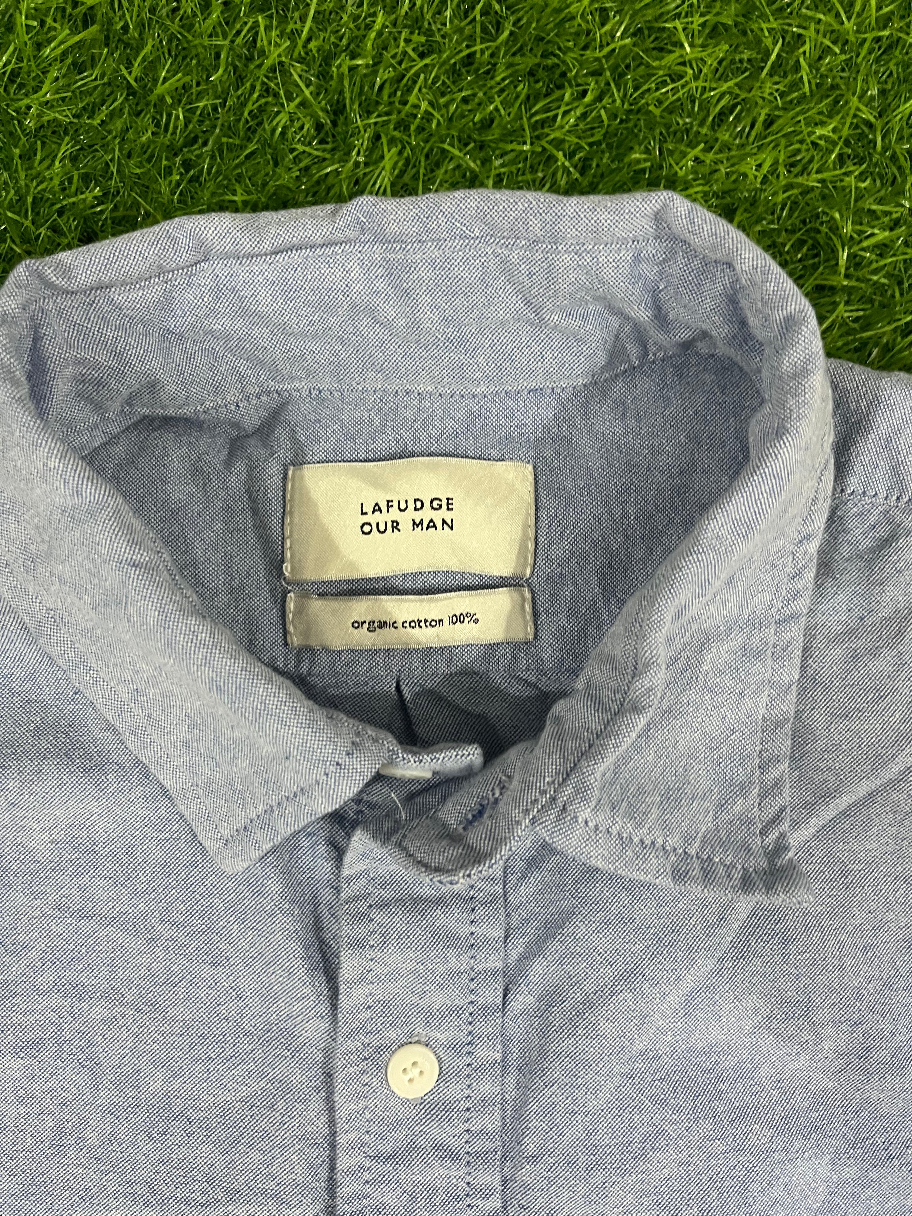LAFUDGE OUR MAN Light Blue Organic Cotton Shirt (3XL)