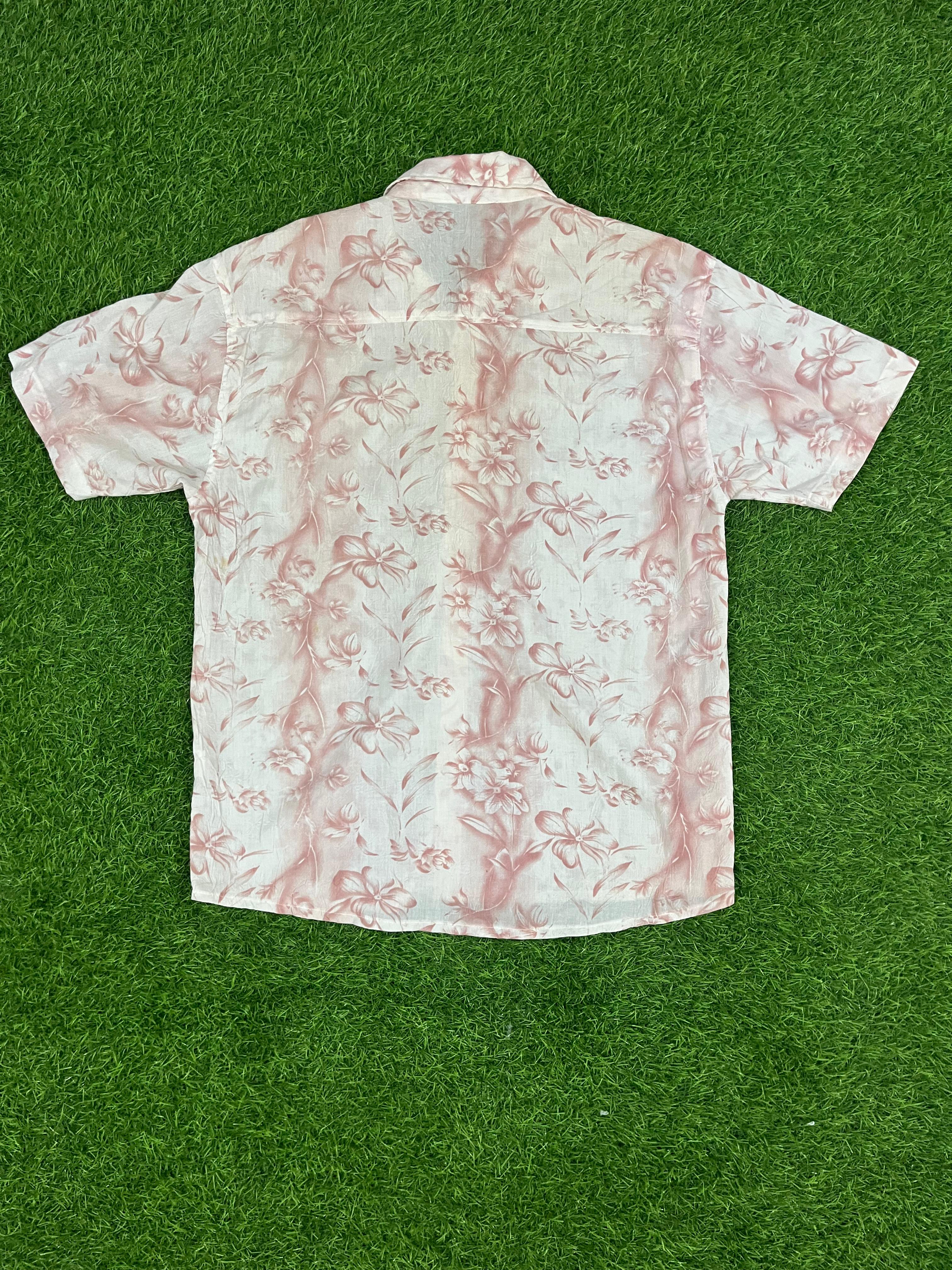NGINS Pink Floral Button-Up Shirt (Size L)