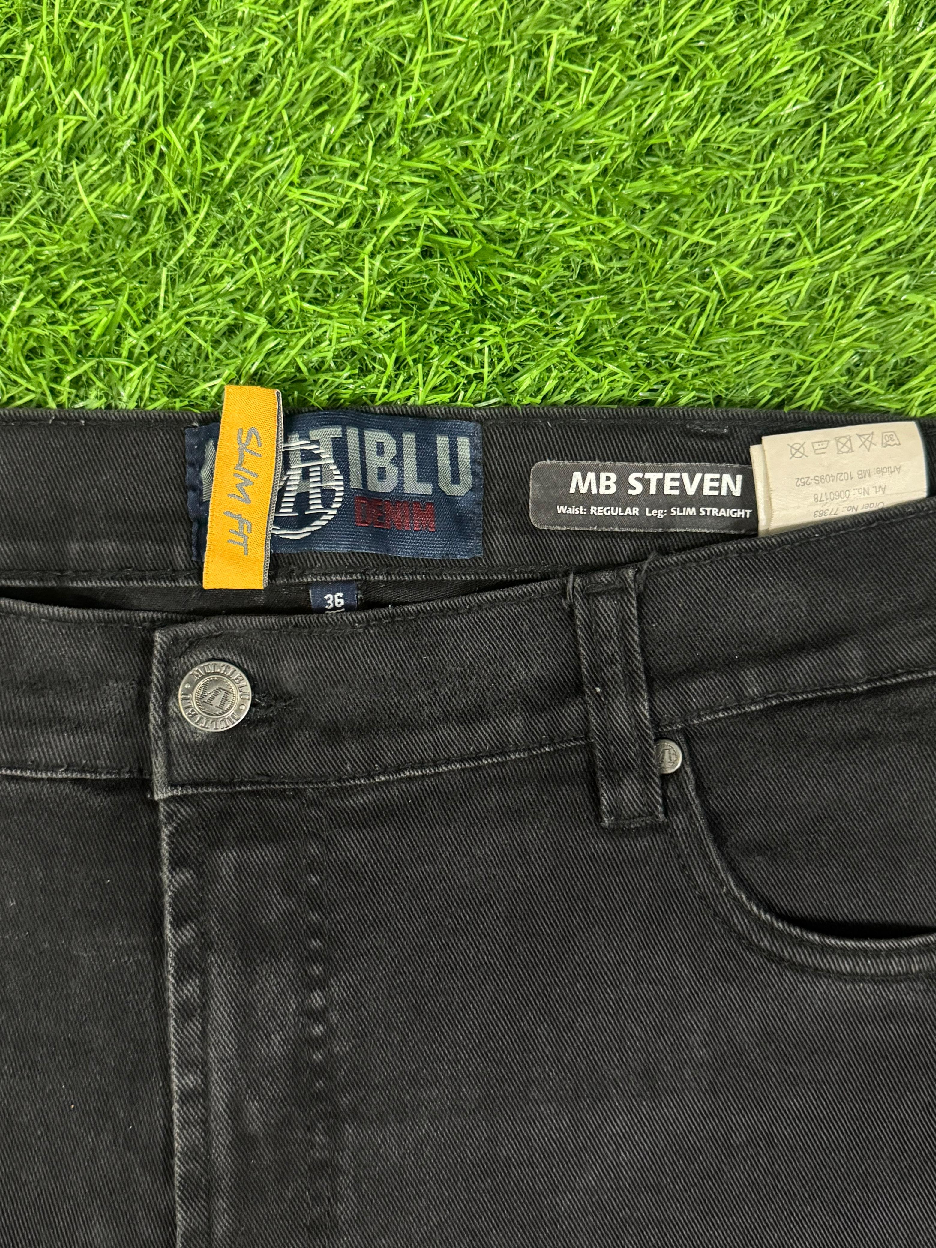 IBLU Denim Black Slim Straight Jeans – Waist 36