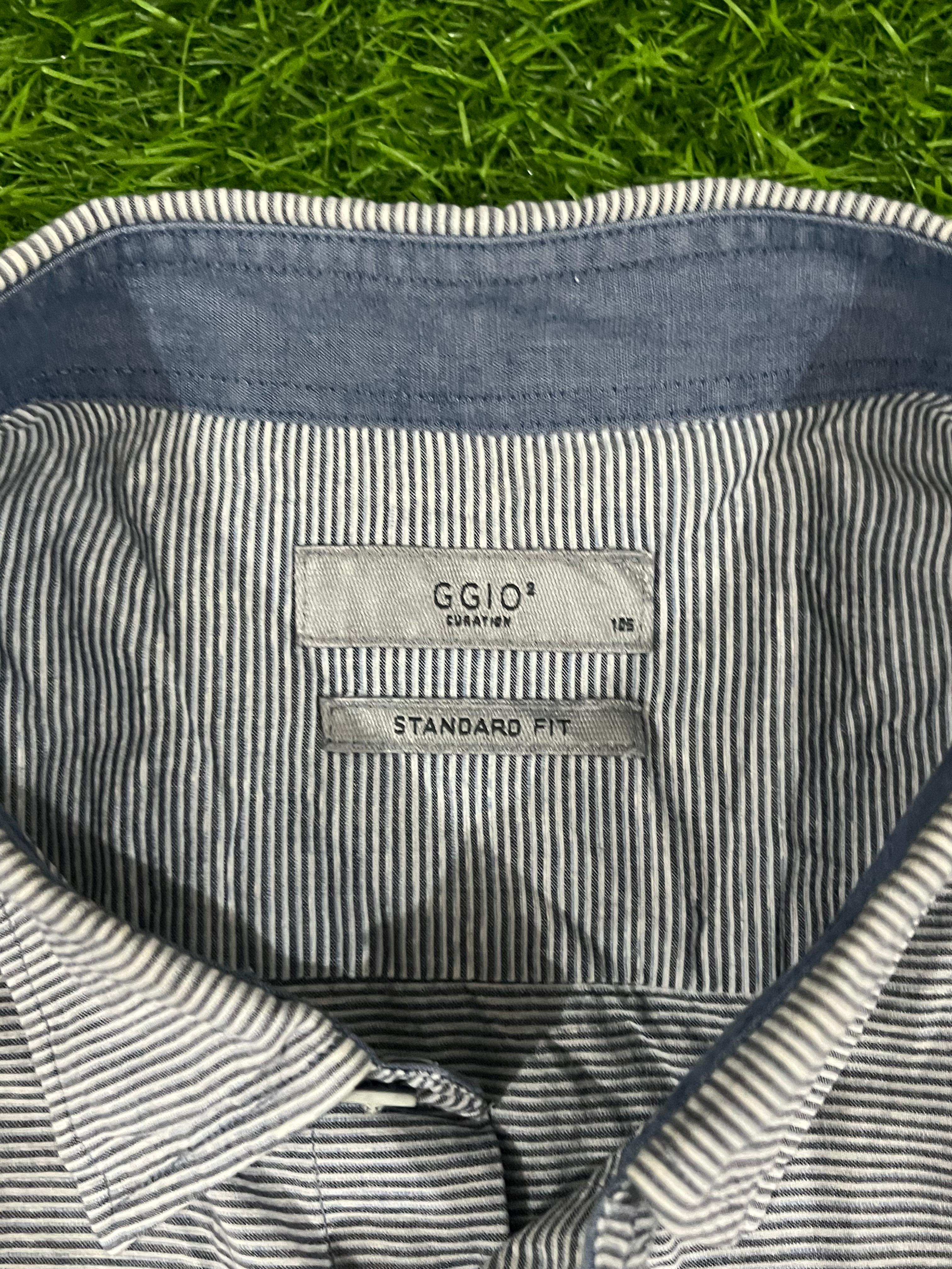 GGIO² Standard Fit Striped Short-Sleeve Shirt – Size 105 (Chest 22”)