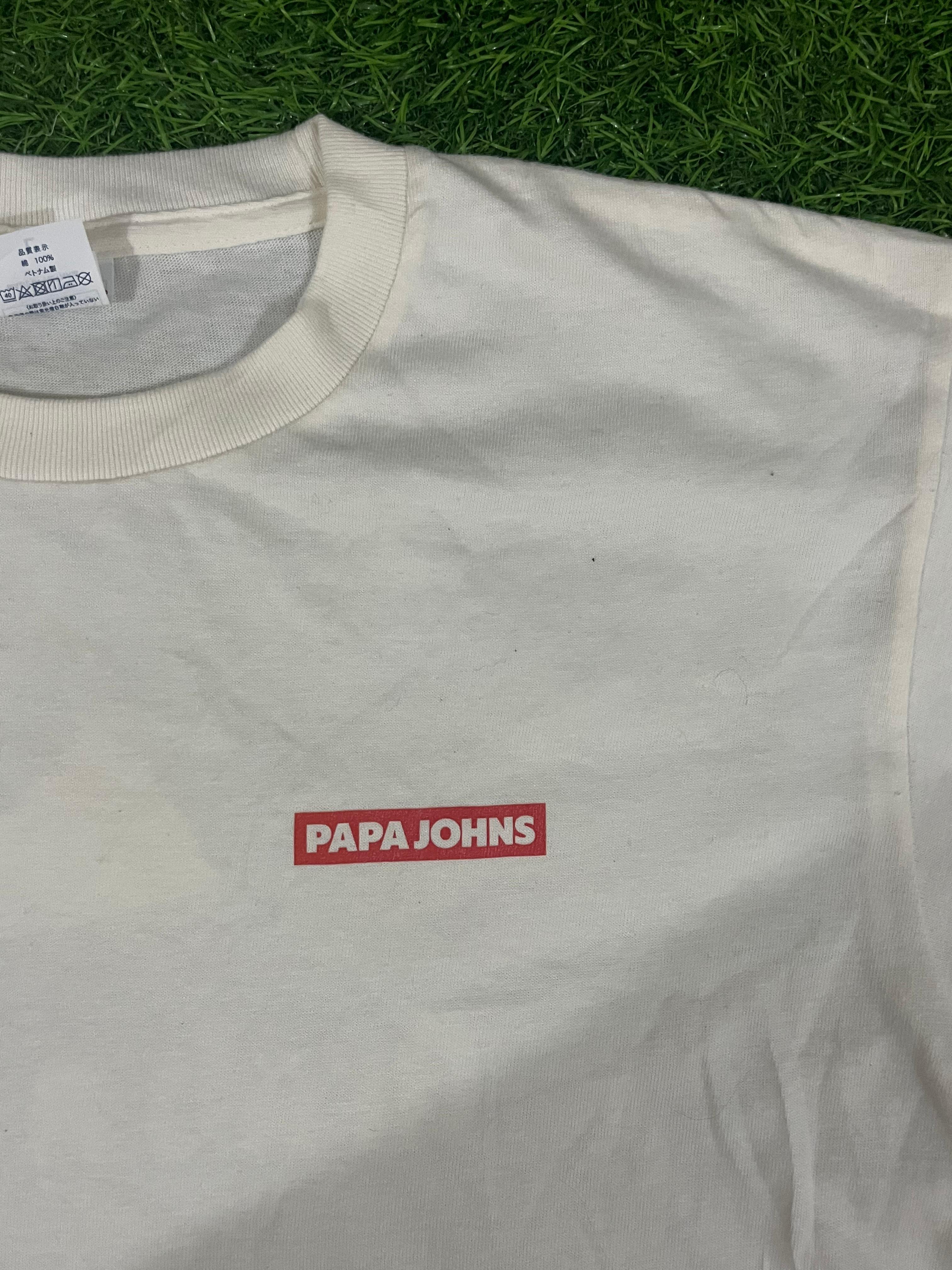 Papa John’s “Grab a Slice” Graphic Tee – White (L)