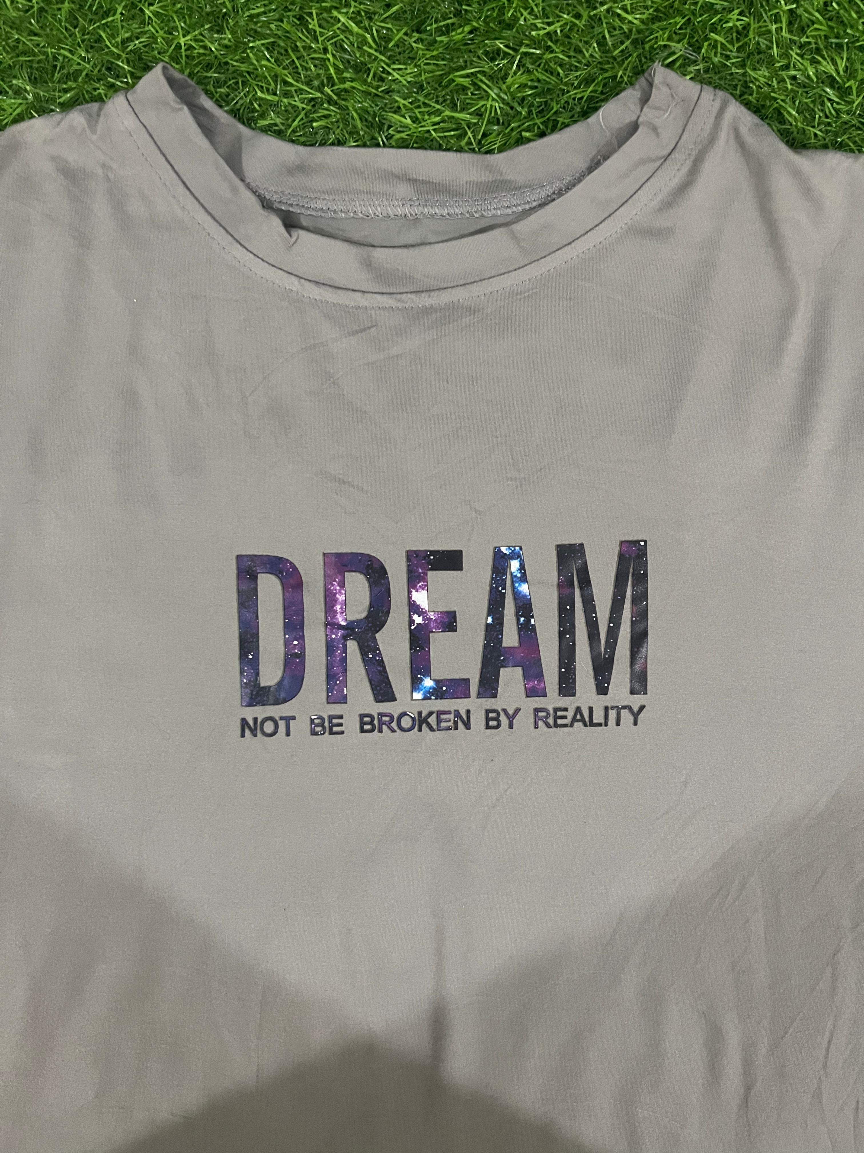 Dream Galaxy Print T-shirt – Grey (Unisex)