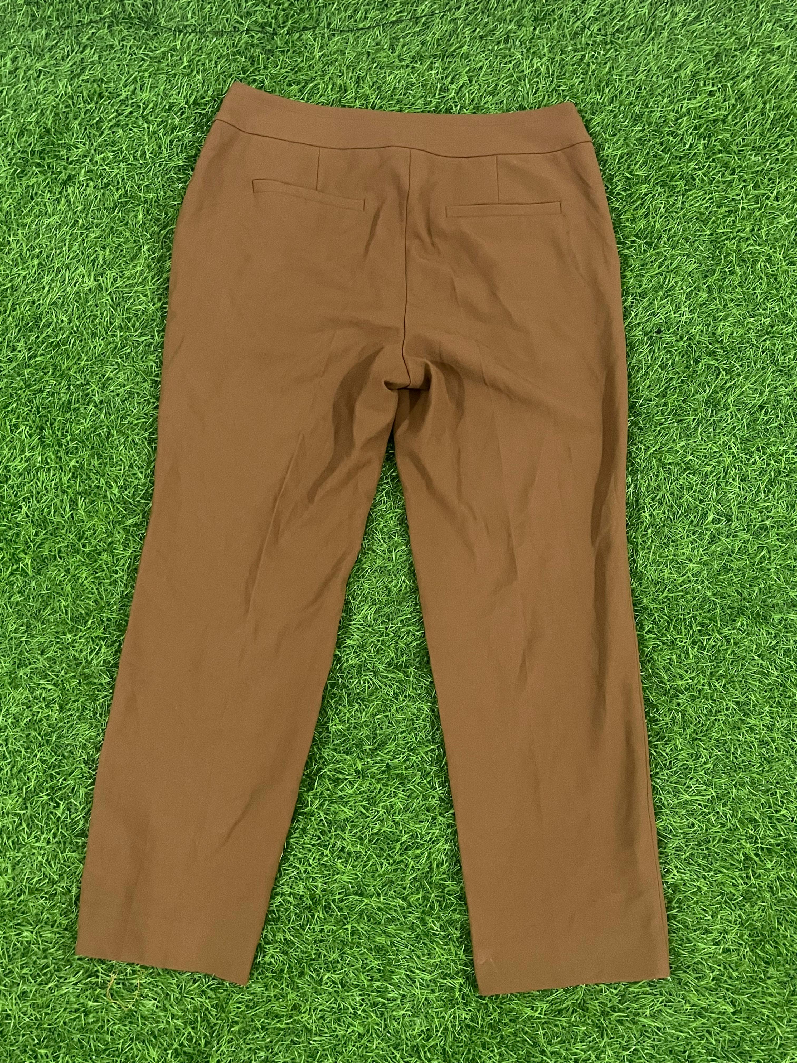 Classic Brown Straight-Fit Trousers (Unisex | Size M/L)