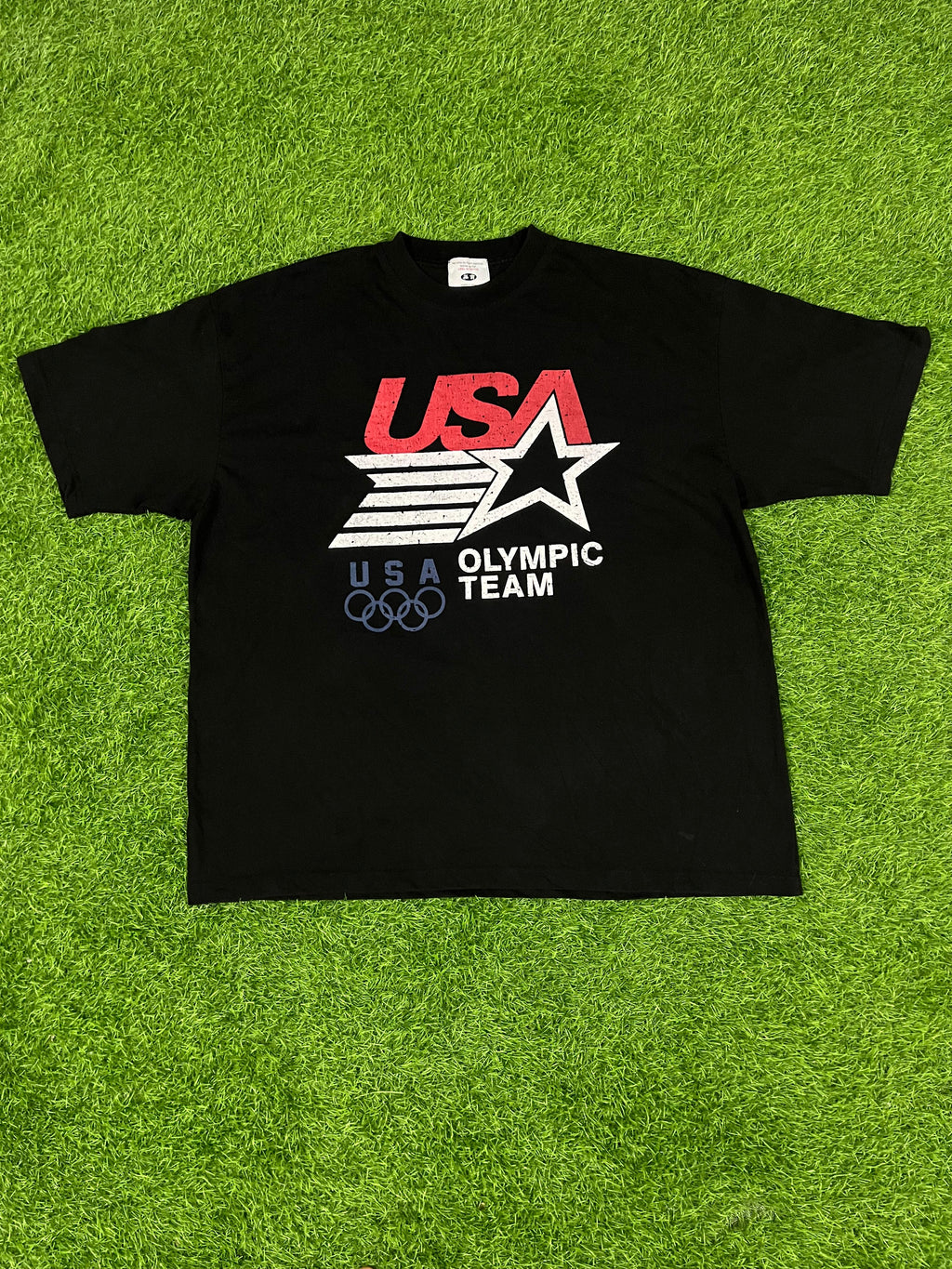 Vintage USA Olympic Team Graphic Tee – Black – Size L
