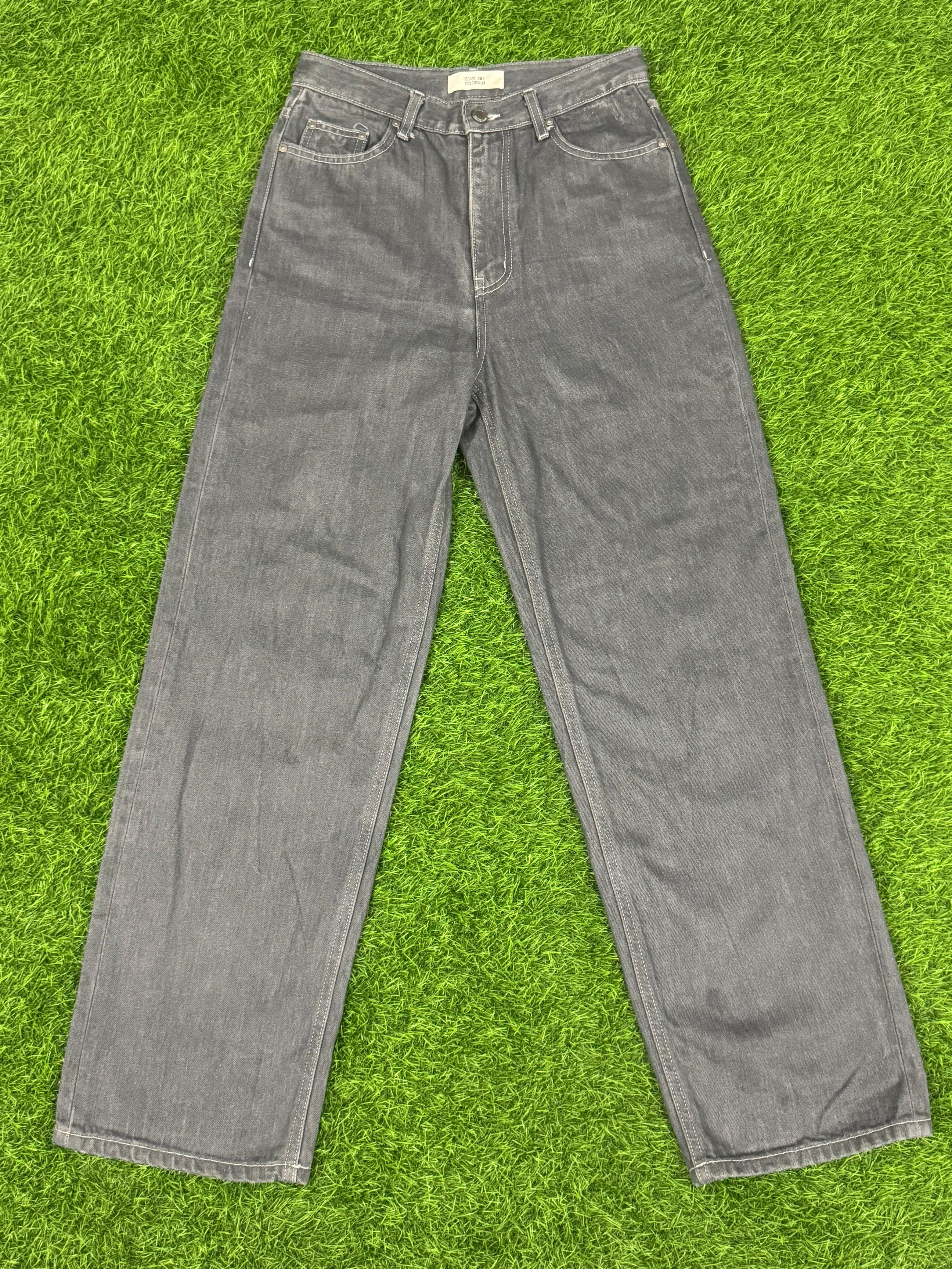 Blue Brick Denim Grey Straight Fit Jeans – Waist 34