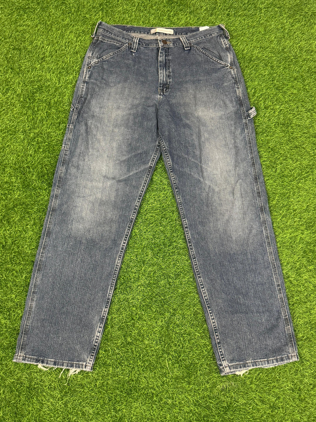 Lee Dungarees Carpenter Jeans – Vintage Blue Workwear – Waist 34