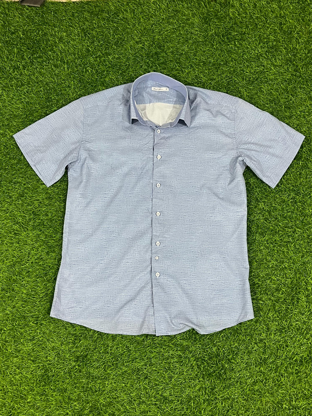 Paul Blanc Classic Light Blue Short Sleeve Shirt – Size 105