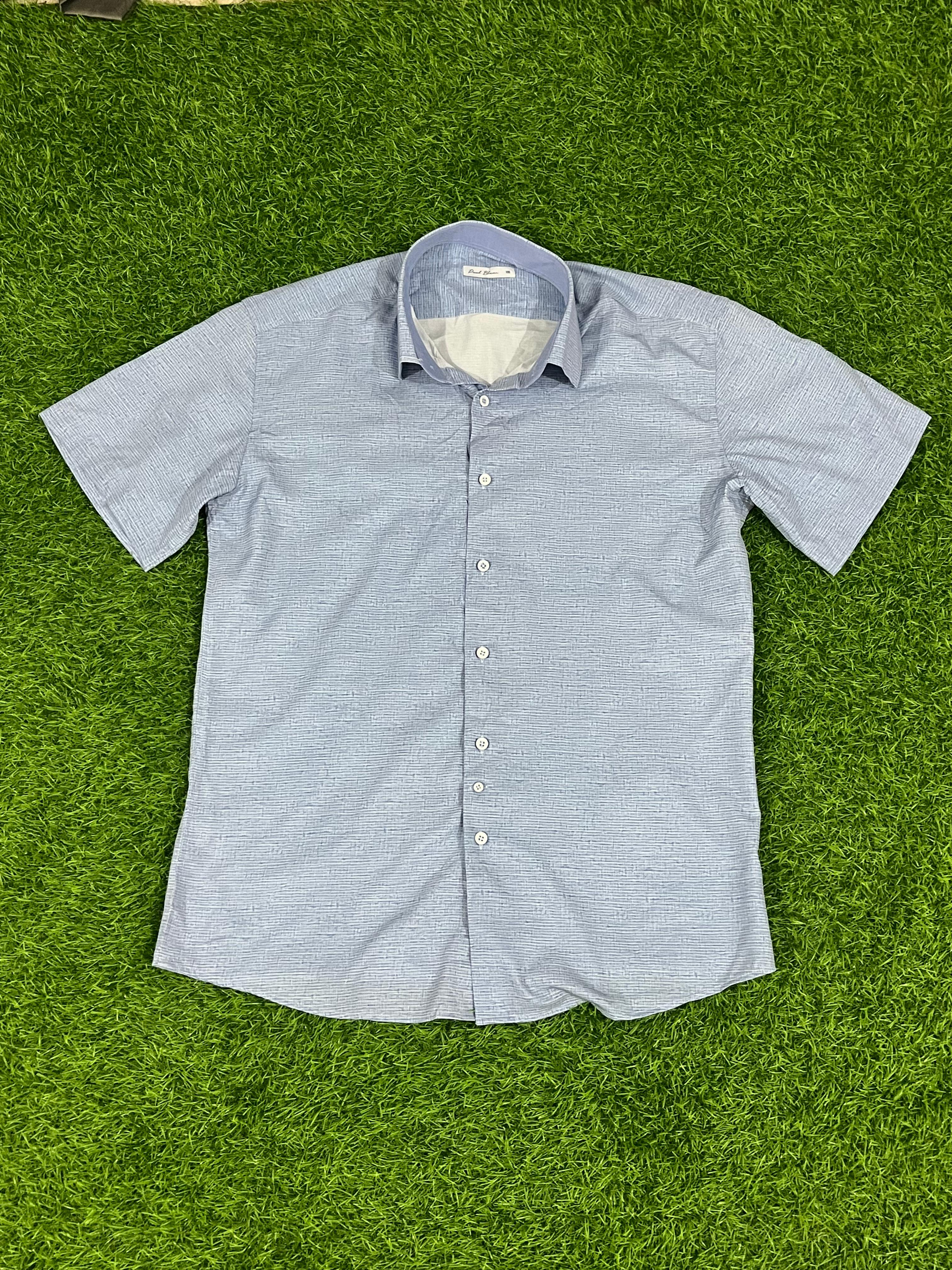 Paul Blanc Classic Light Blue Short Sleeve Shirt – Size 105