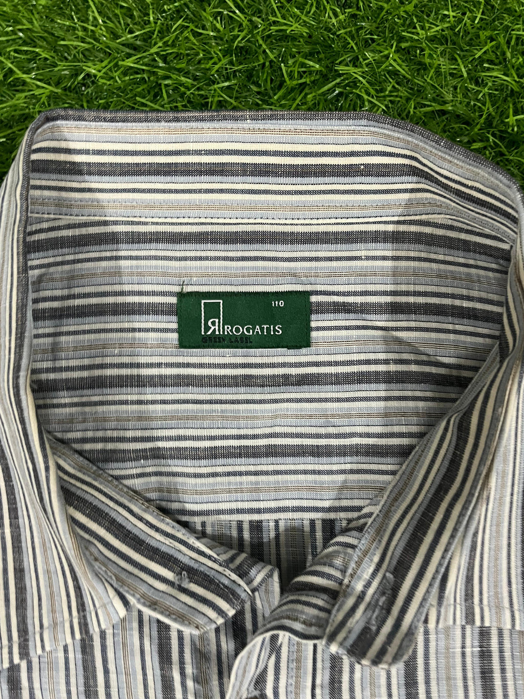 Rogatis Green Label Striped Short Sleeve Shirt – Oversized Fit