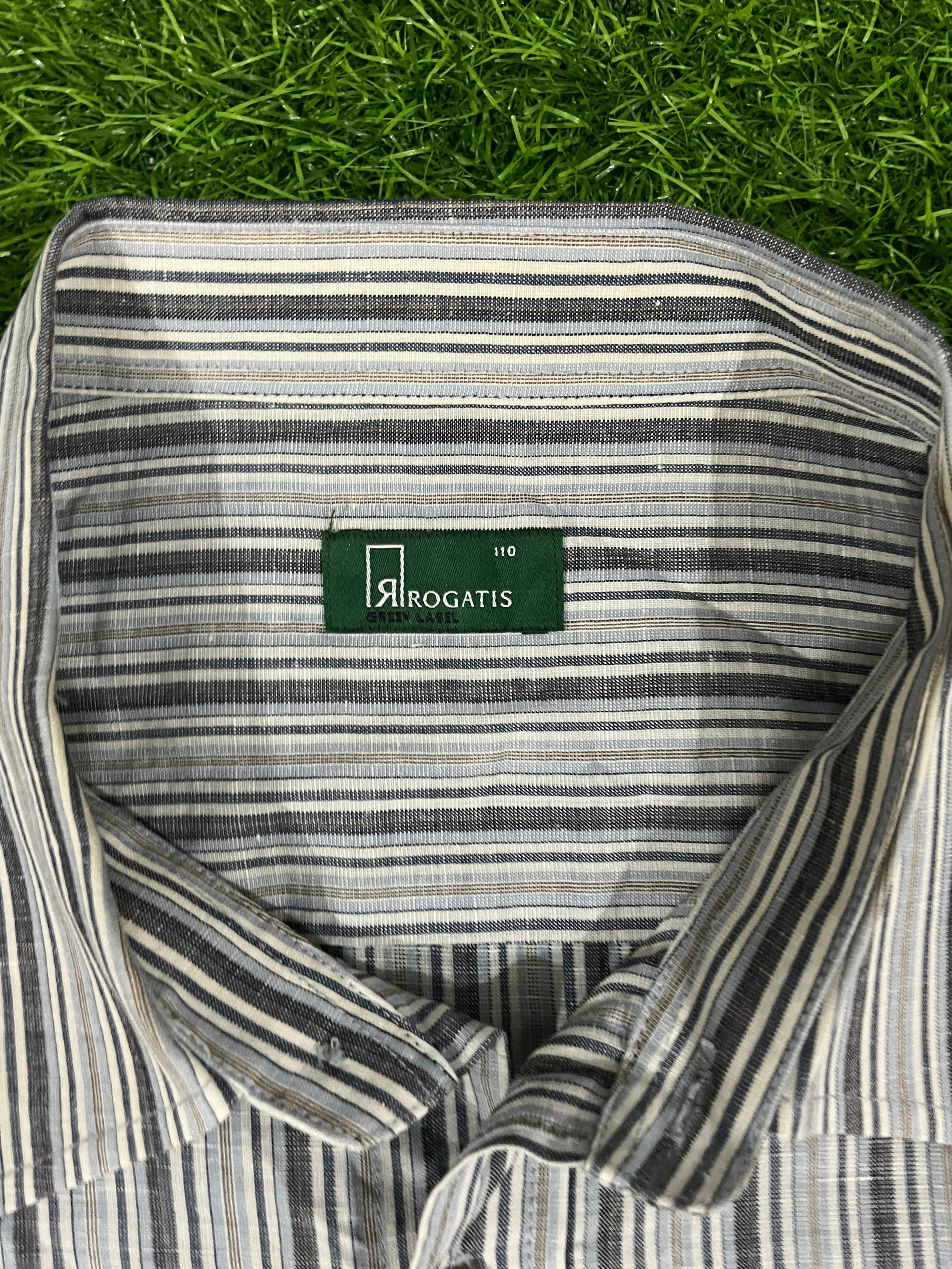 Rogatis Green Label Striped Short Sleeve Shirt – Oversized Fit