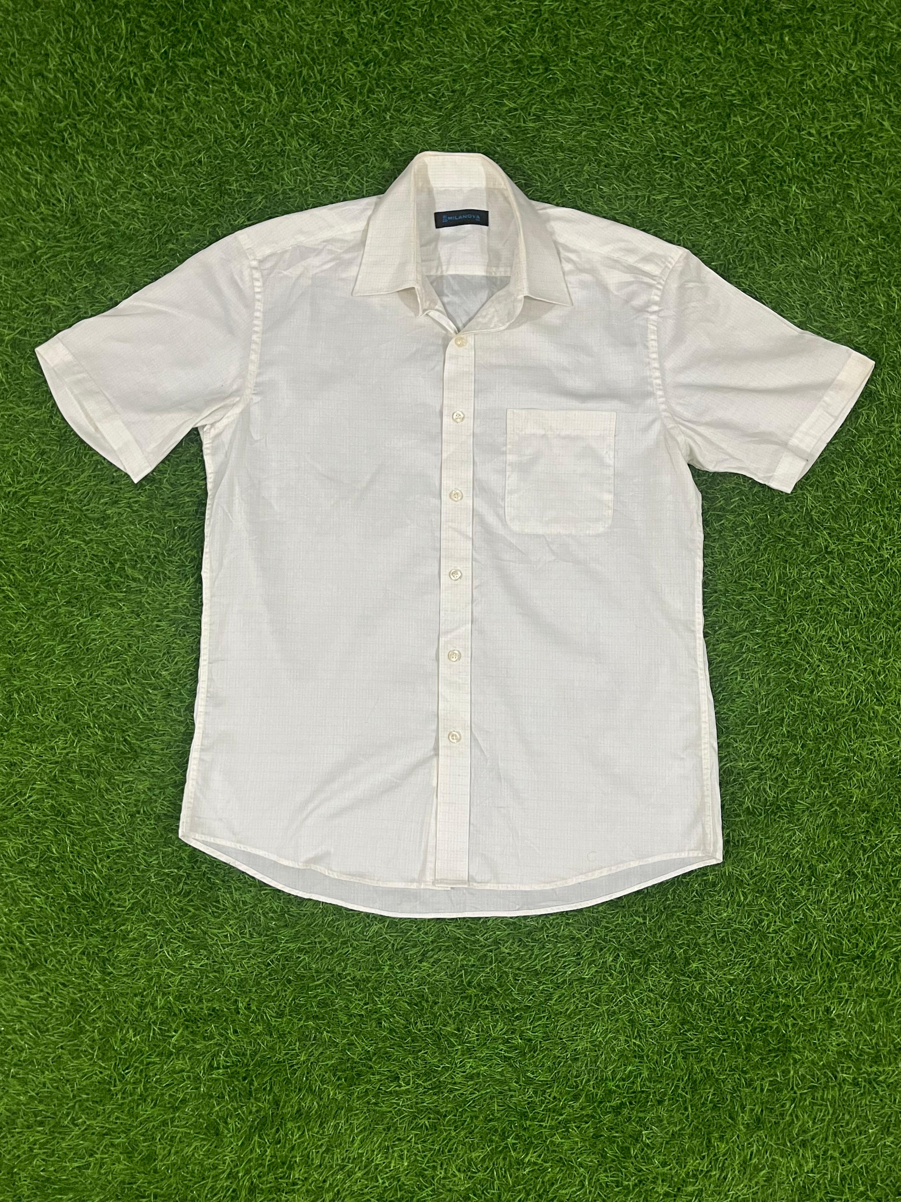 Milanova White Classic Short Sleeve Shirt – Size 100