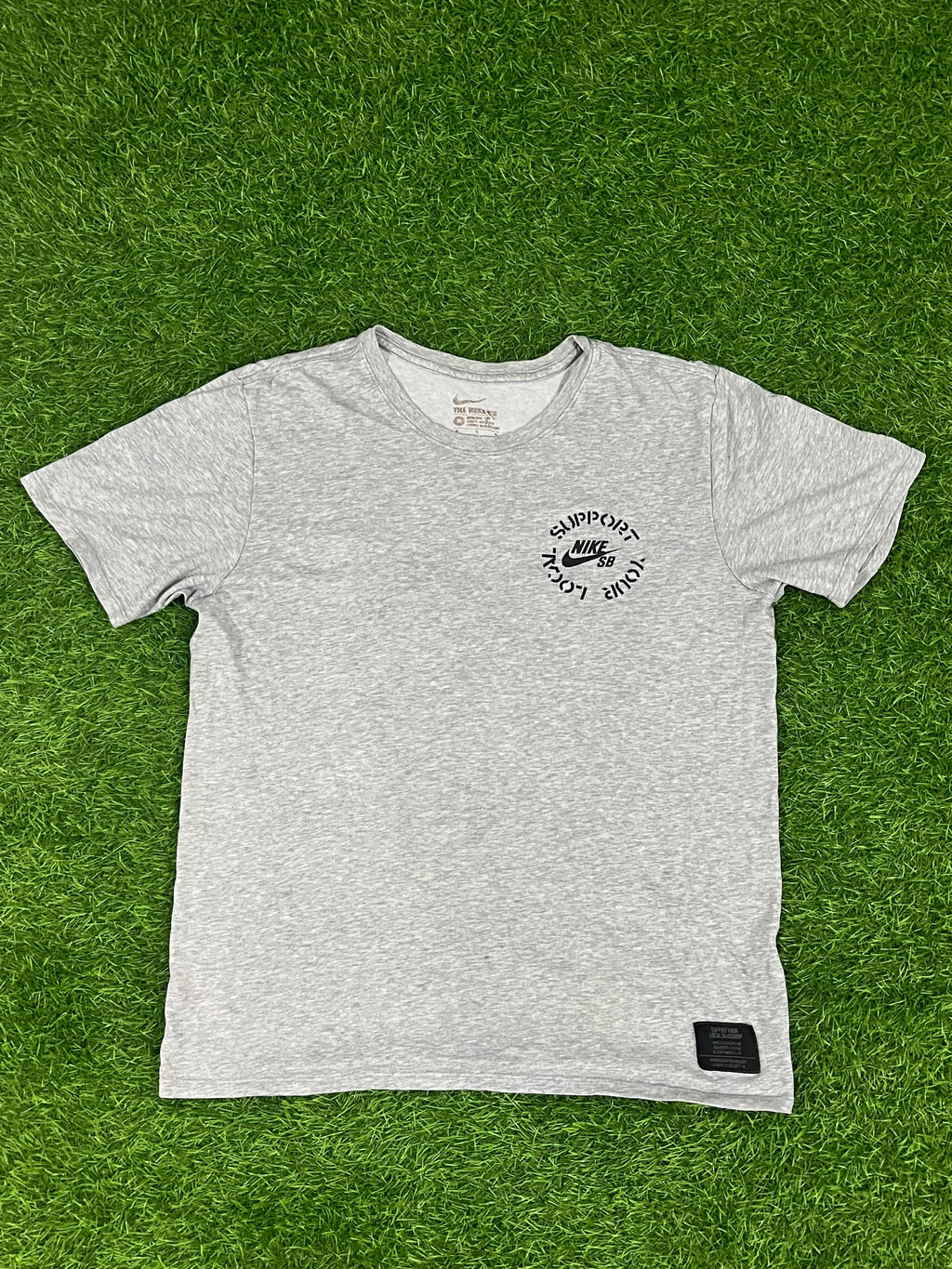 Nike SB Dri-Fit Skateboarding Tee – Grey (Support Your Local Skateshop)