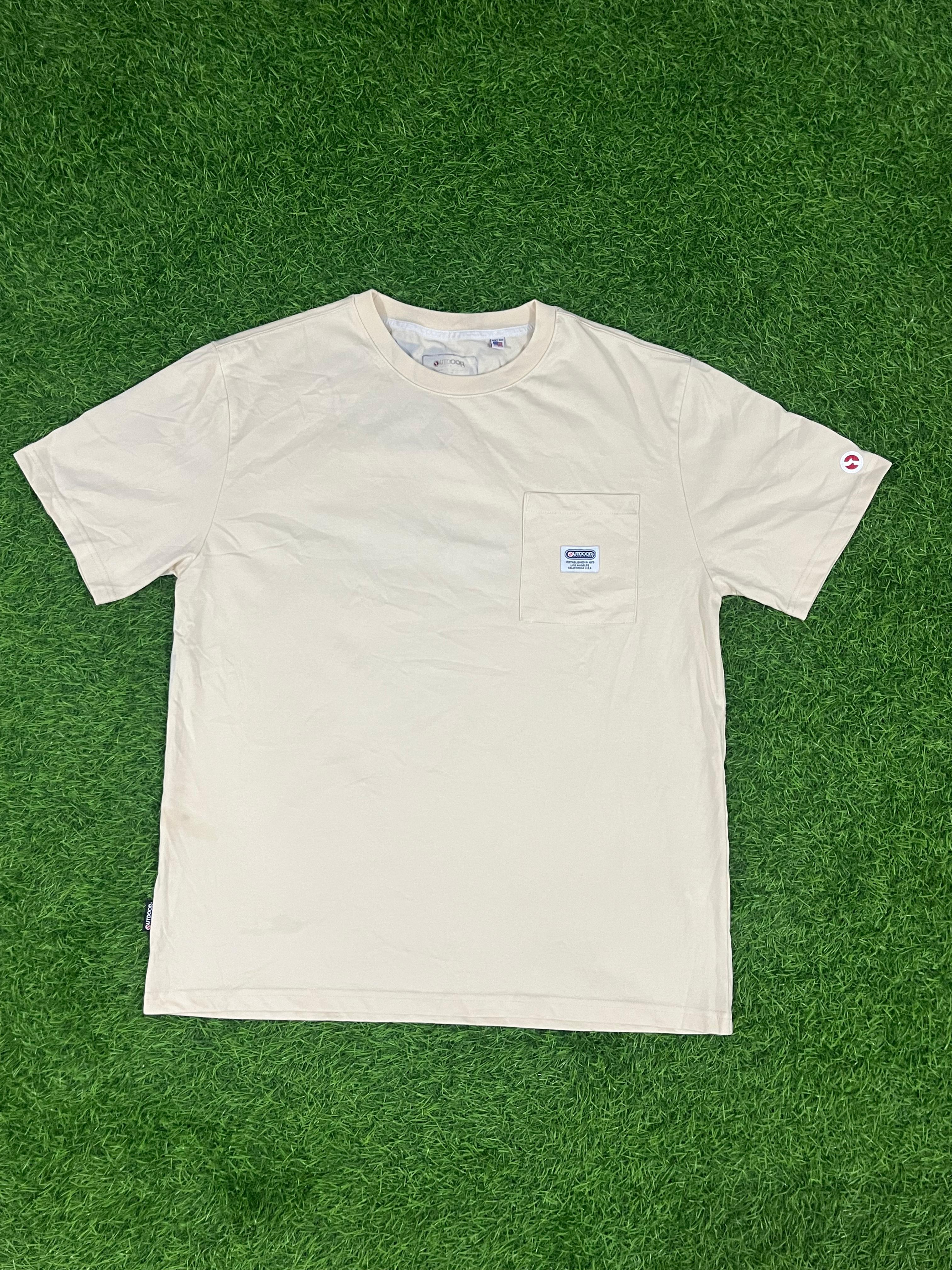 Outdoor Products Pocket Logo Tee – Beige (1973 Heritage Edition | XL Fit)