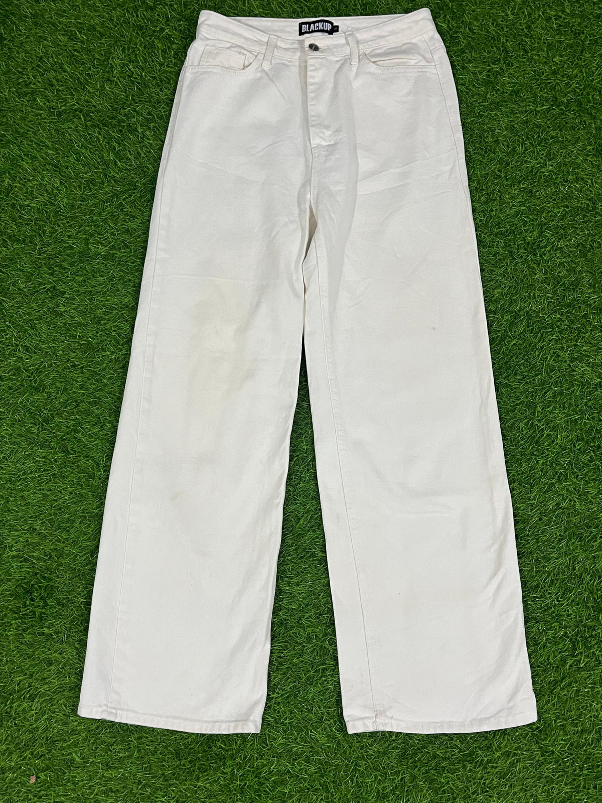 Blackup White Wide-Leg Jeans (L)