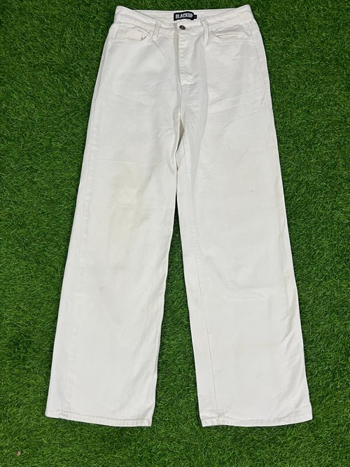 Blackup White Wide-Leg Jeans (L)